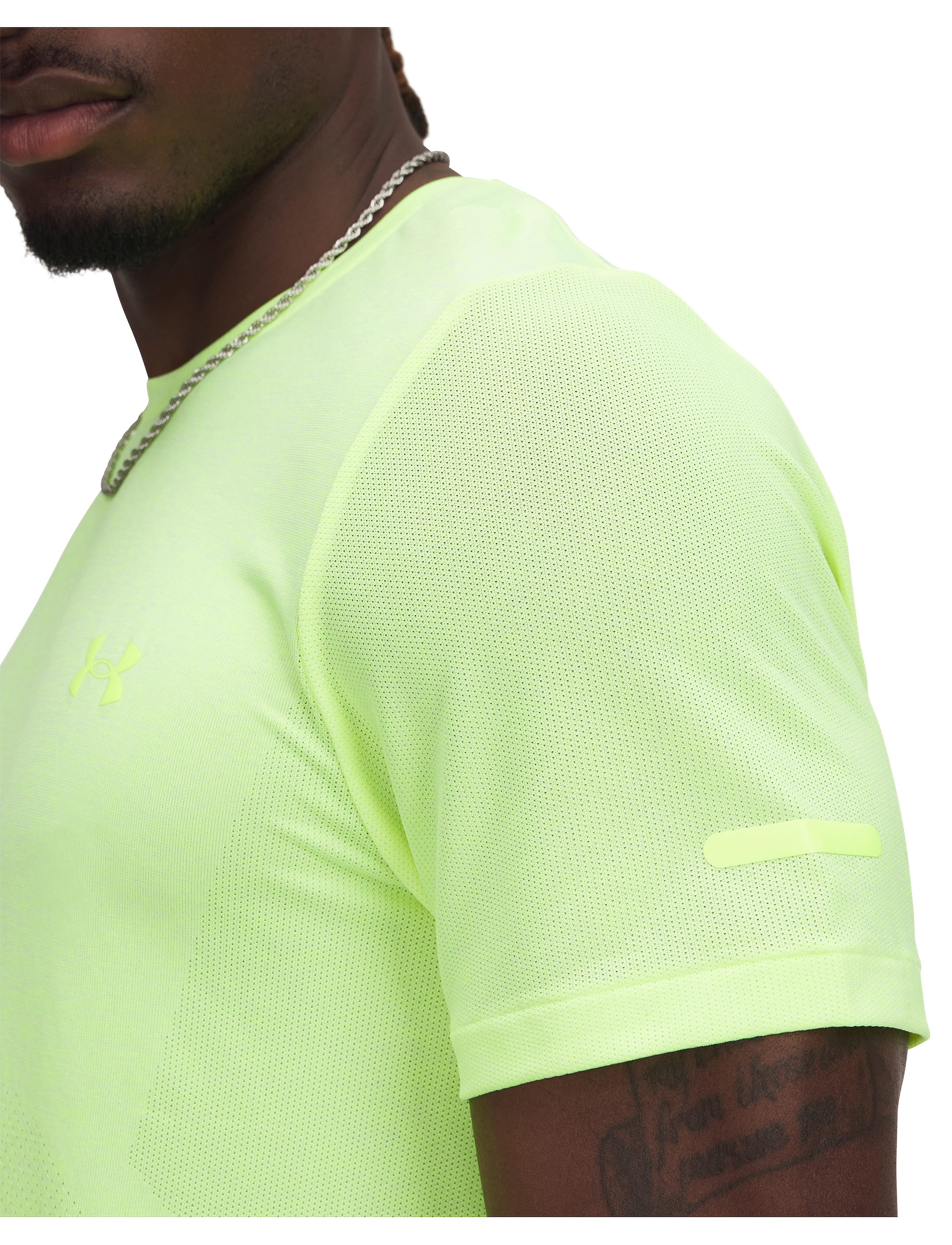 Under Armour - UA SEAMLESS STRIDE SS - t-shirts - high vis yellow - 4