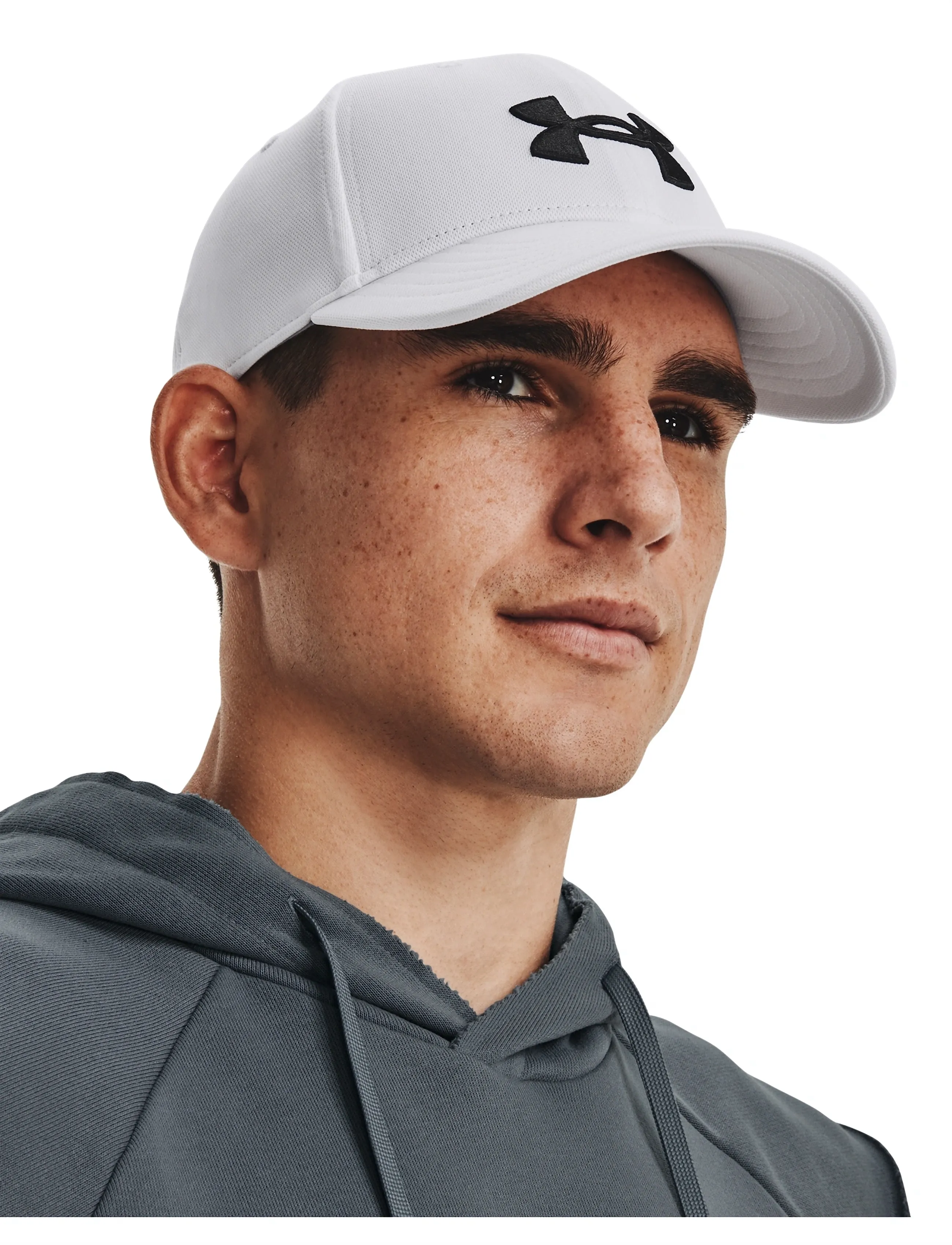 Under Armour M Blitzing Low Adj, One Size, Headwear, Weiß - Caps, Männerswear