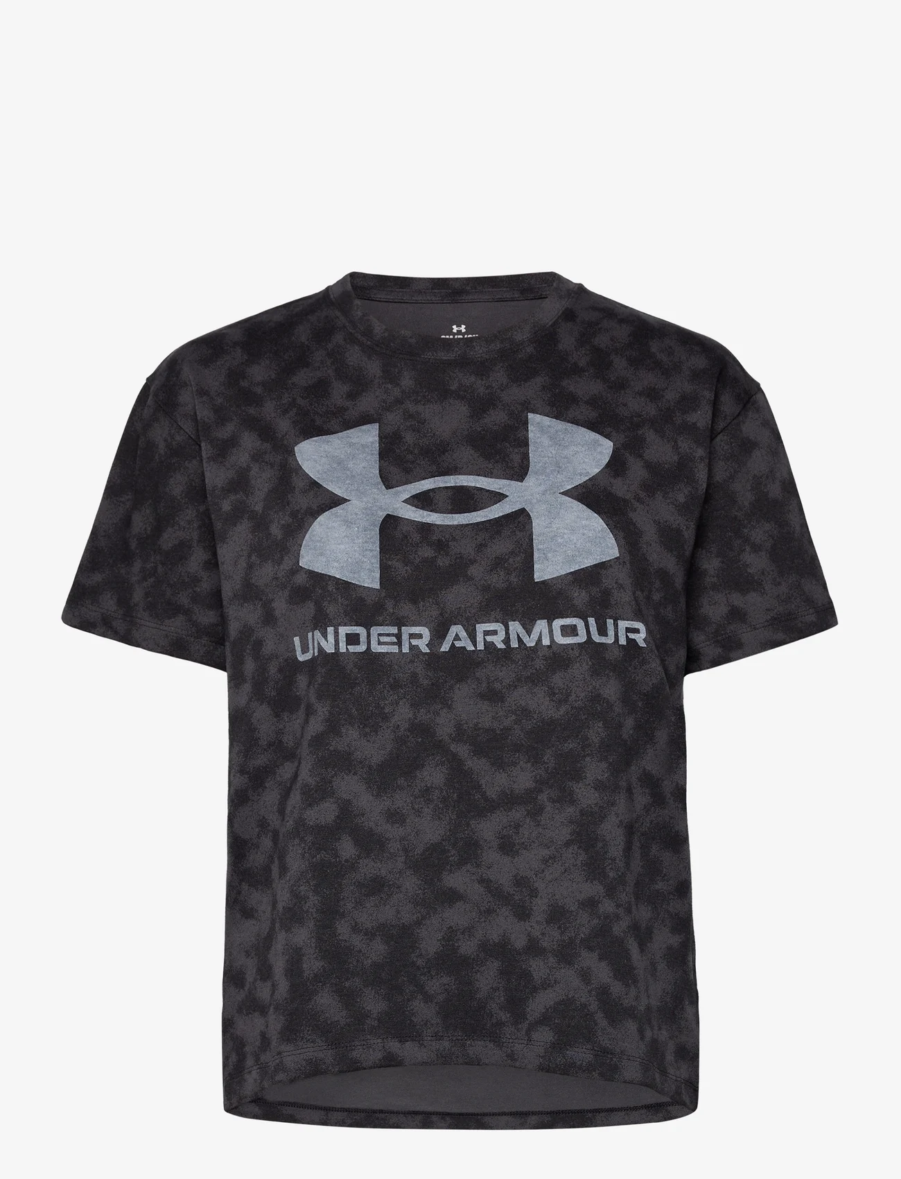 Under Armour - UA LOGO AOP HEAVYWEIGHT SS - t-shirts - black - 0