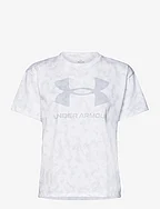 UA LOGO AOP HEAVYWEIGHT SS - WHITE