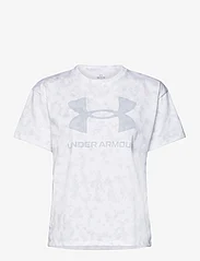 Under Armour - UA LOGO AOP HEAVYWEIGHT SS - t-shirts - white - 0