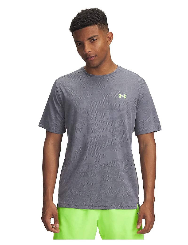Under Armour - UA Tech Vent Jacquard SS - t-shirts - castlerock - 0