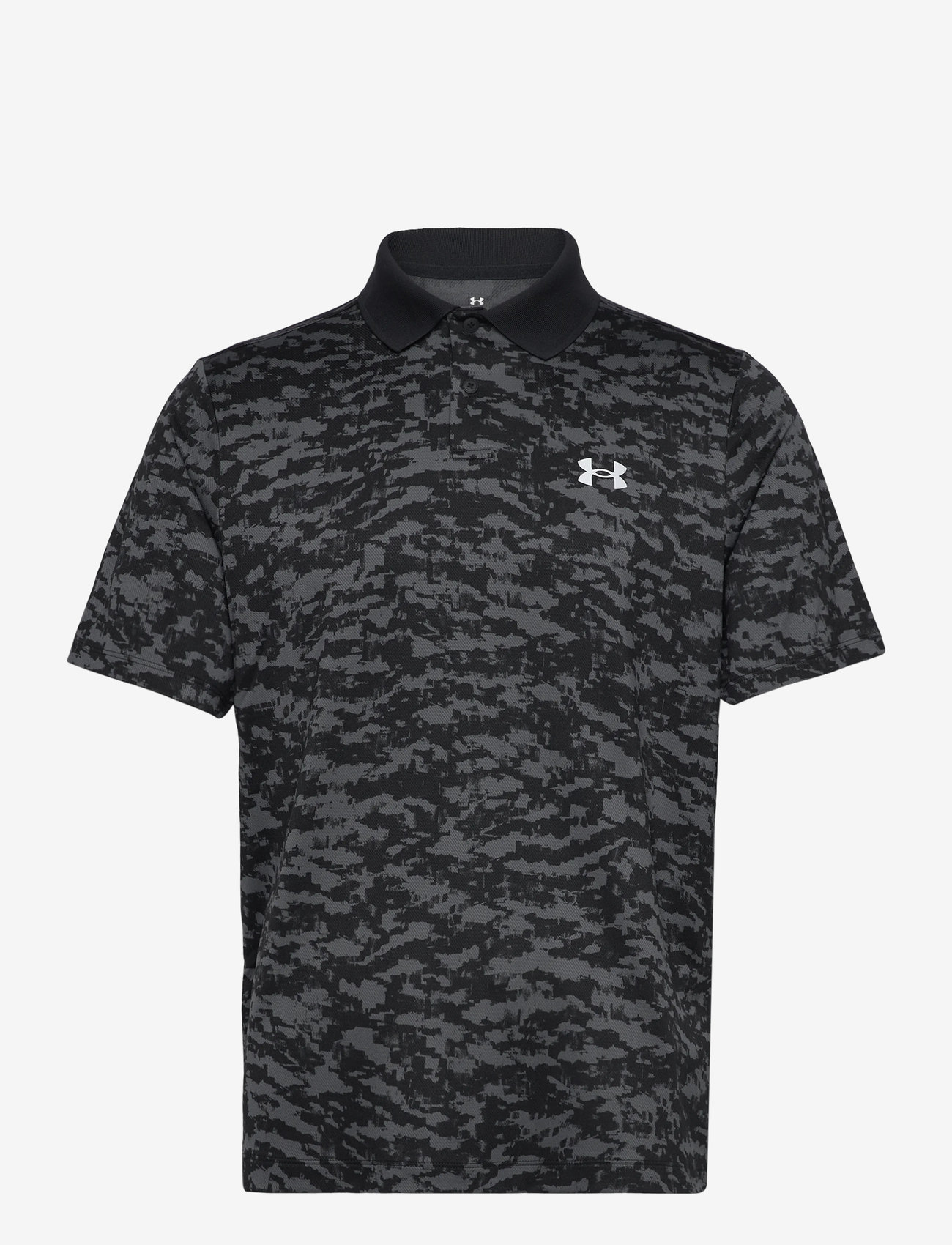 Under Armour - UA Matchplay Printed Polo - toppar & t-shirts - black - 1