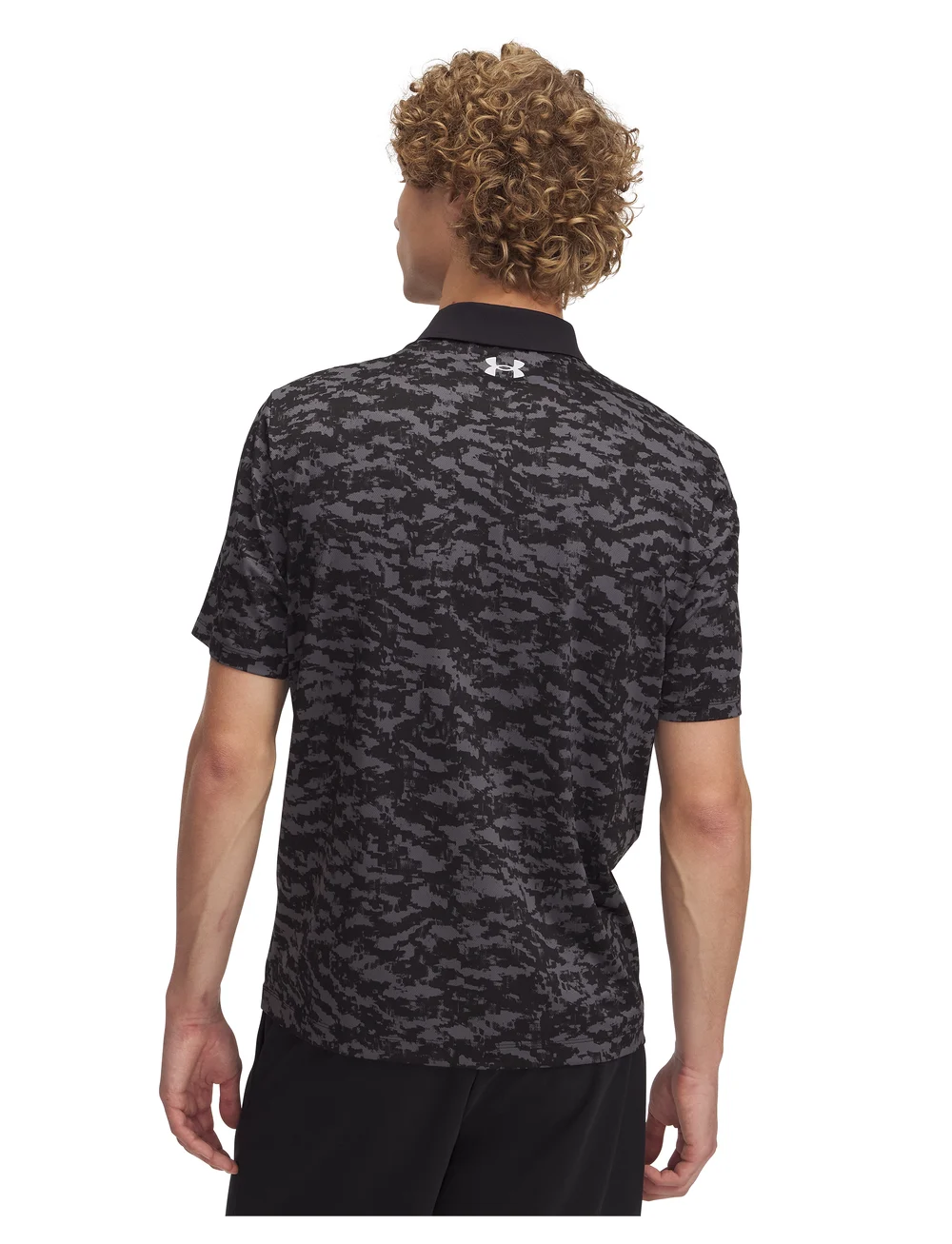 Under Armour - UA Perf 3.0 Printed Polo - toppe & t-shirts - black - 3