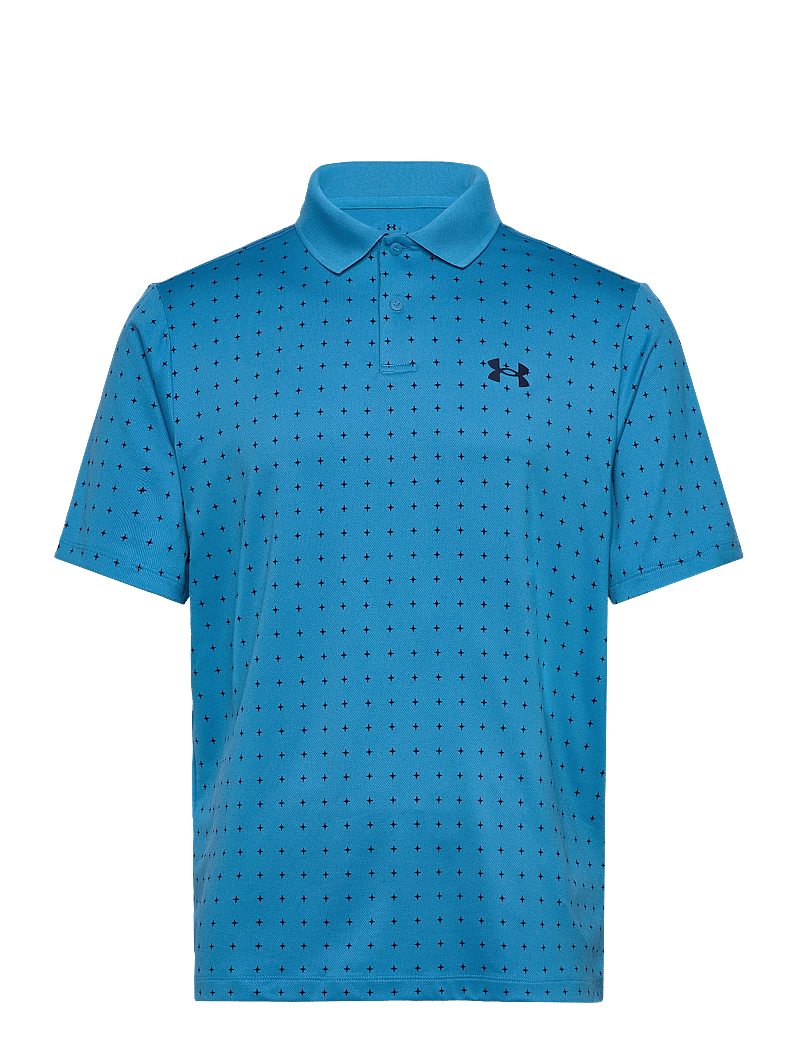 Under Armour - UA Matchplay Printed Polo - toppar & t-shirts - ether blue - 1