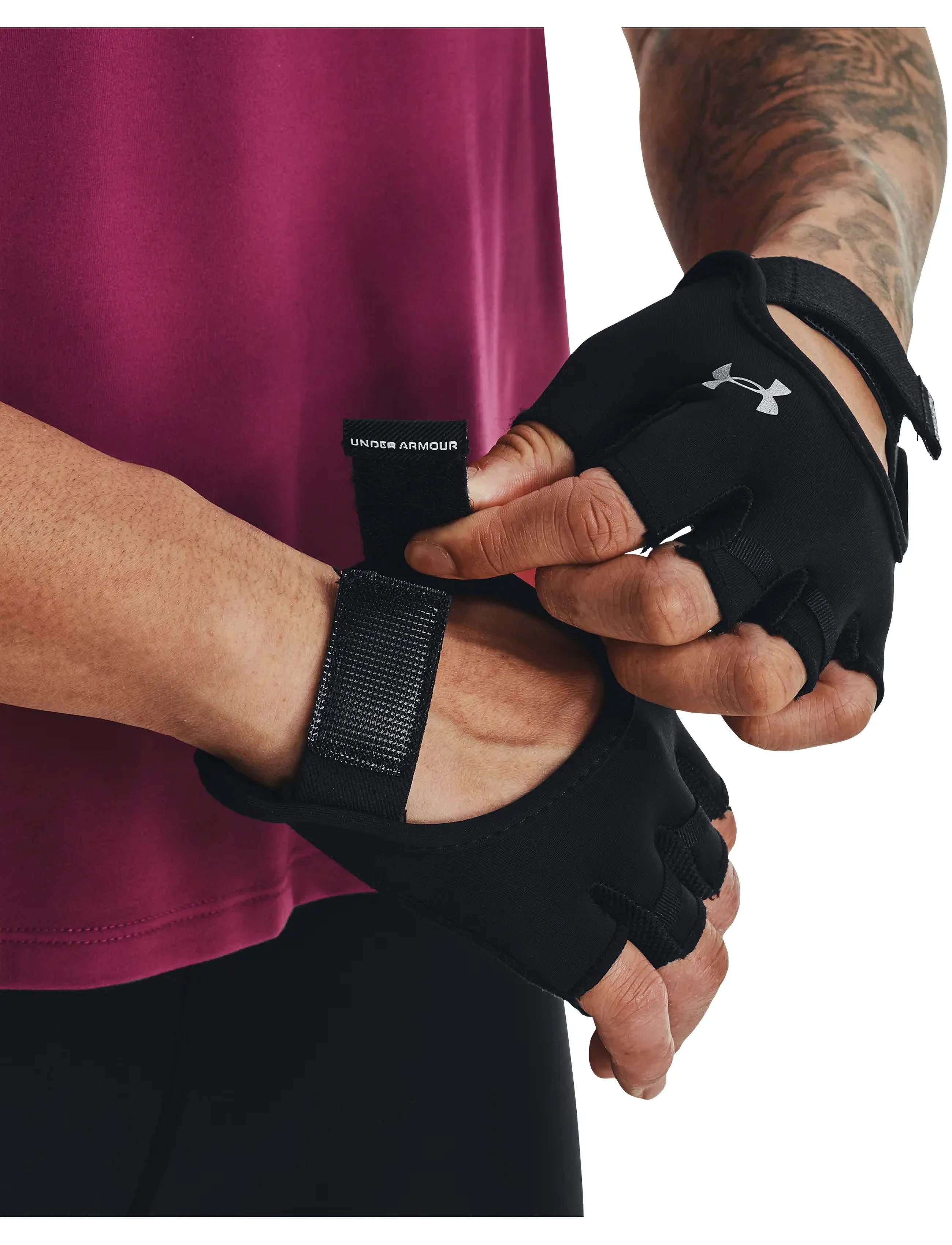 Under Armour W Training Gloves, Fingerløse Træningshandsker, Sort, Str: XL
