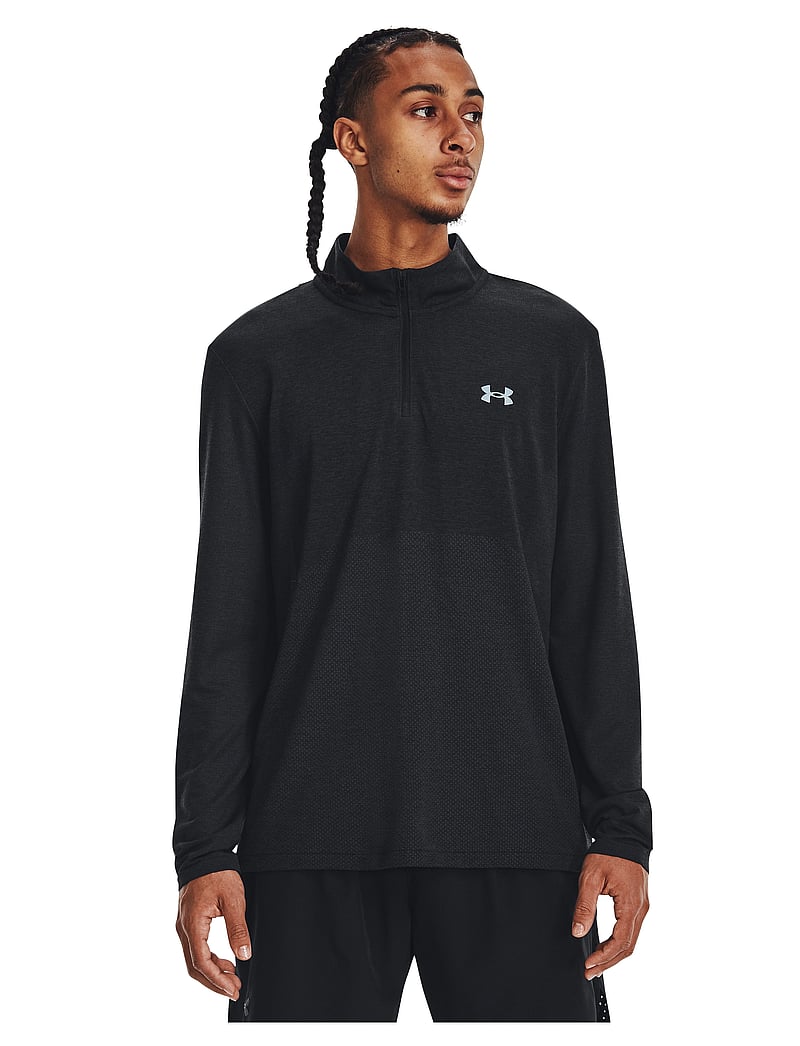 Under Armour - UA SEAMLESS STRIDE 1/4 ZIP - kampsunid ja vahekihid - black - 3