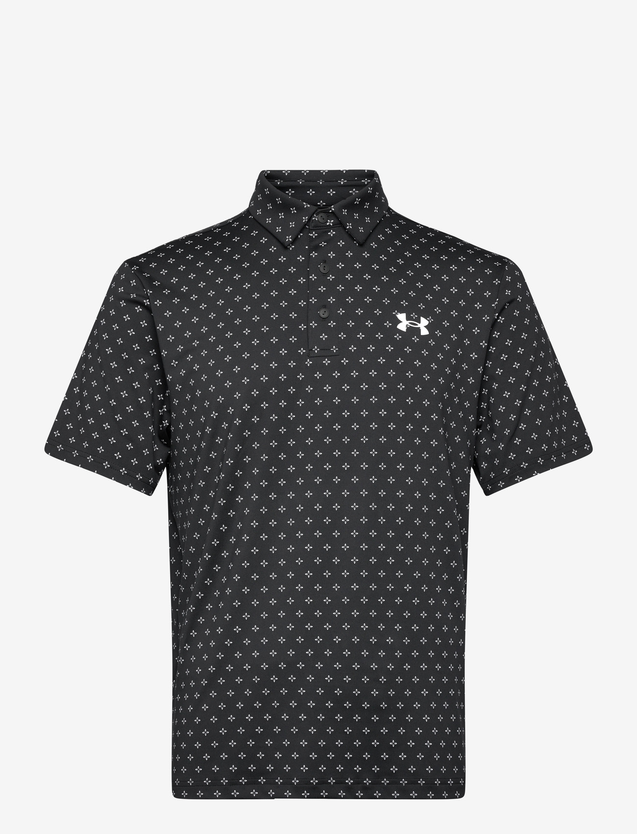 Under Armour - UA Playoff 3.0 Printed Polo - oberteile & t-shirts - black - 1