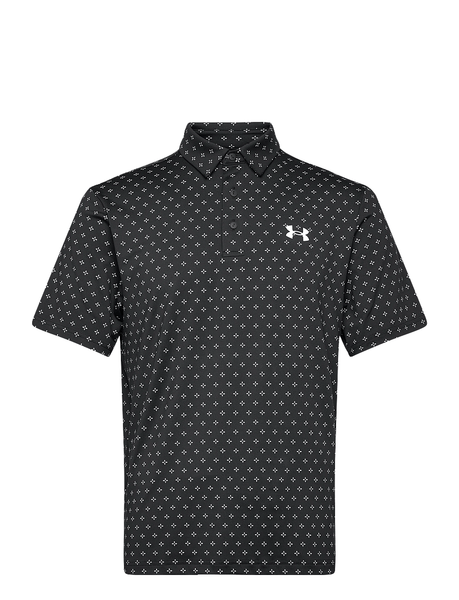 Under Armour - UA Playoff 3.0 Printed Polo - oberteile & t-shirts - black - 1