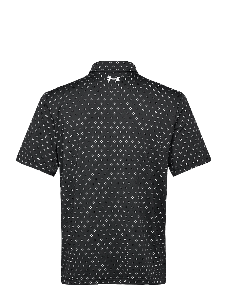 Under Armour - UA Playoff 3.0 Printed Polo - oberteile & t-shirts - black - 2