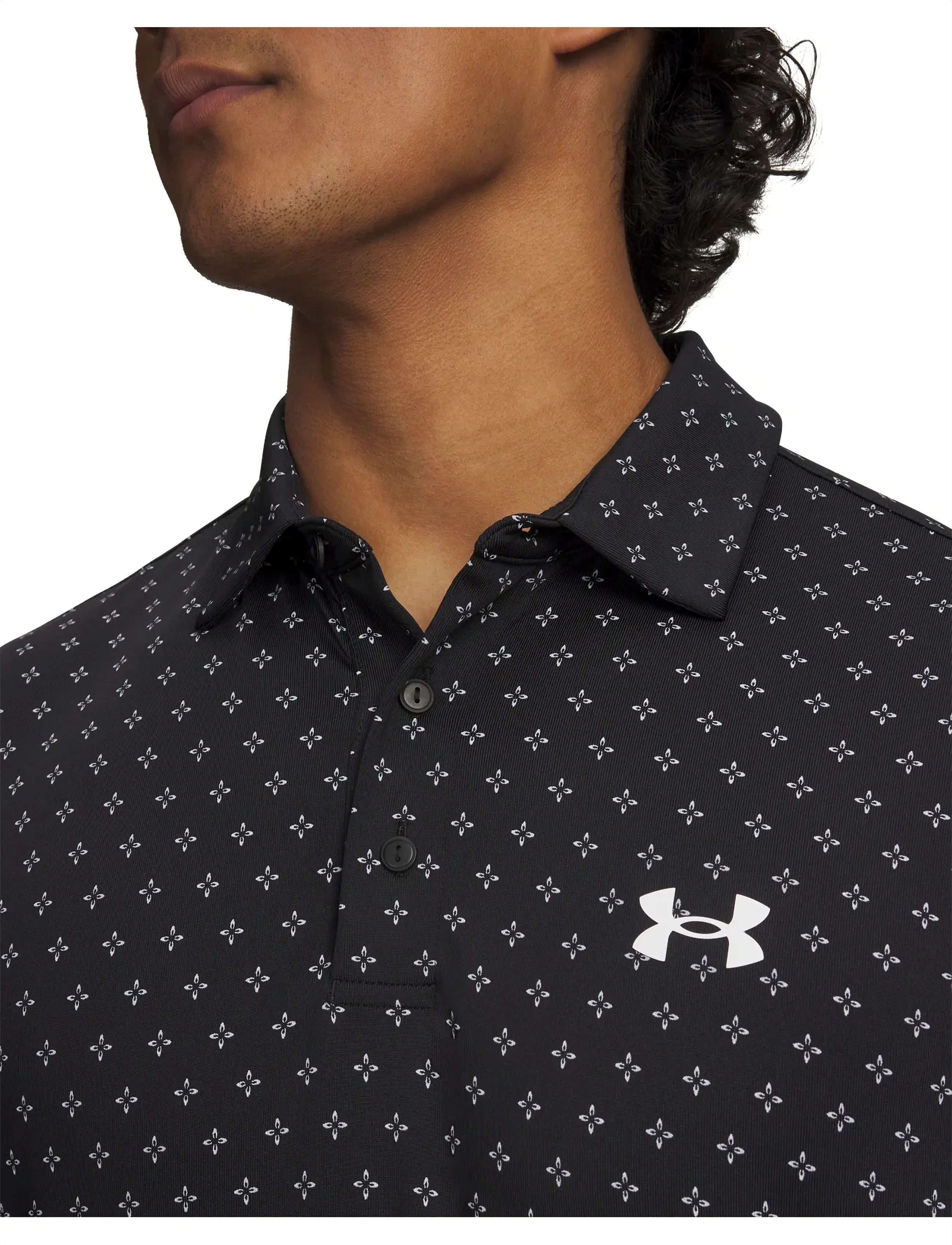 Under Armour - UA Playoff 3.0 Printed Polo - alussärgid ja t-särgid - black - 4