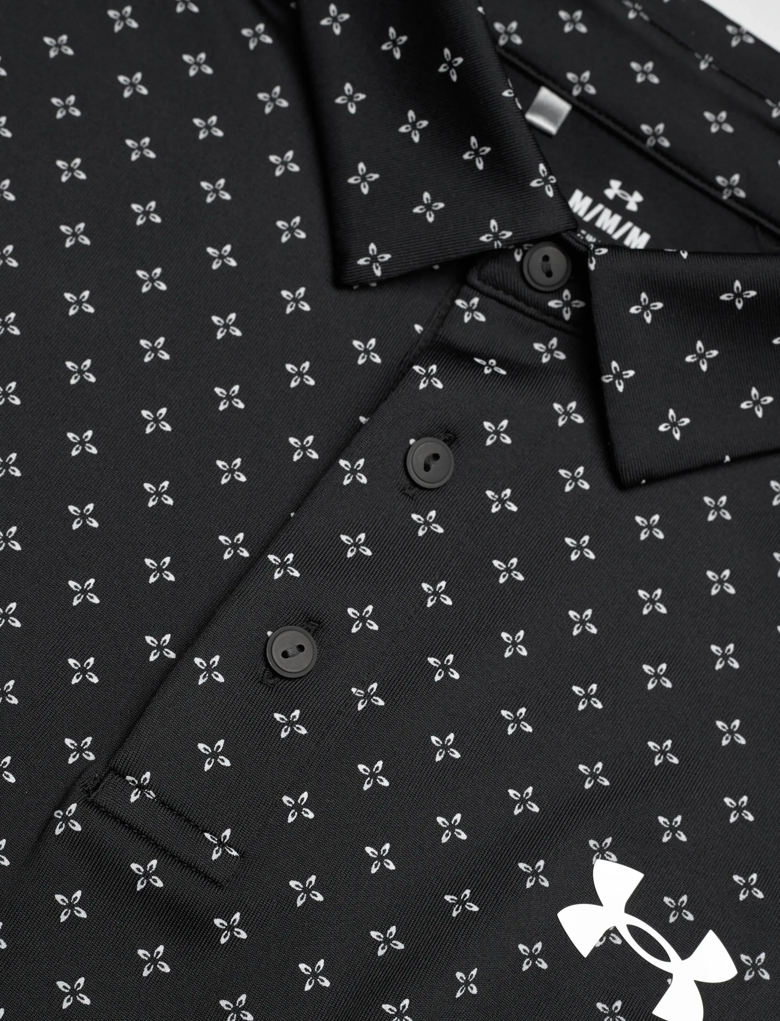 Under Armour - UA Playoff 3.0 Printed Polo - alussärgid ja t-särgid - black - 5