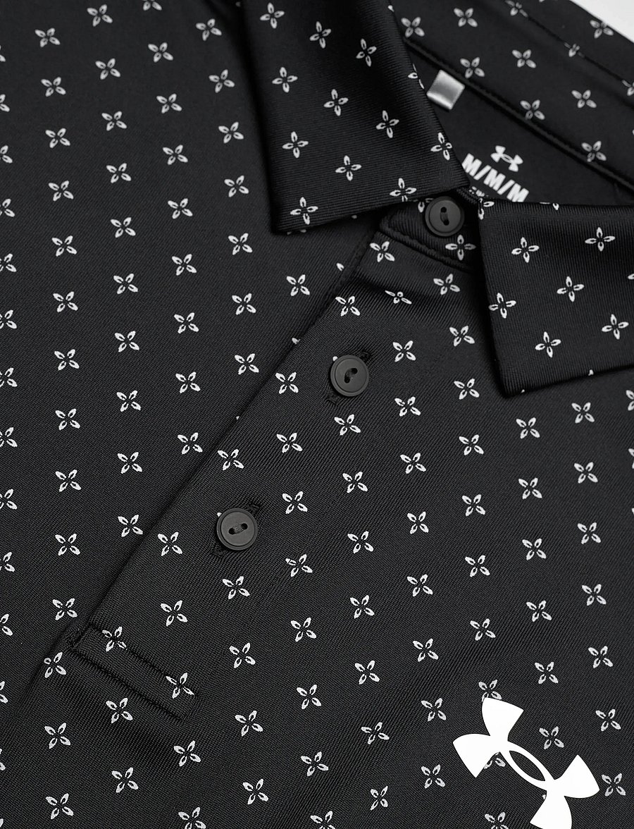 Under Armour - UA Playoff 3.0 Printed Polo - oberteile & t-shirts - black - 5