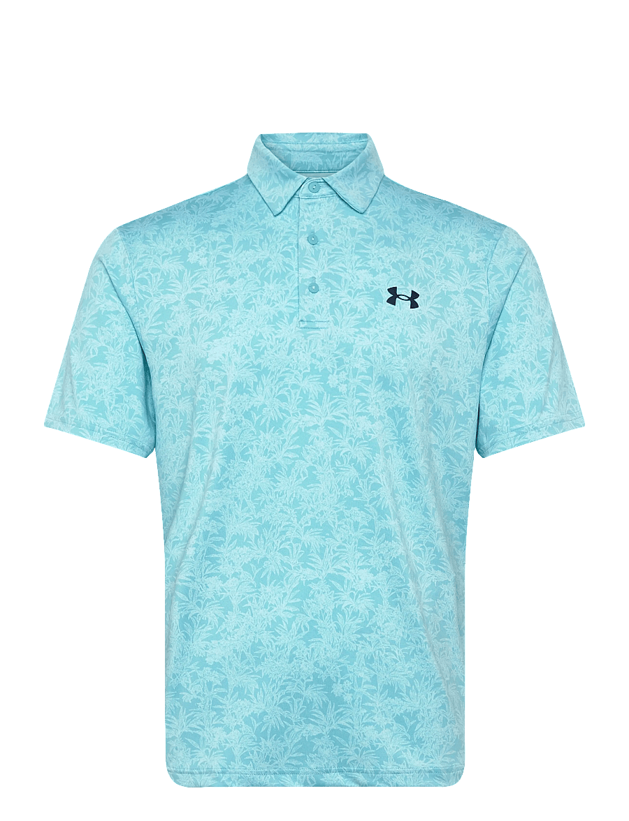 Under Armour - UA Playoff 3.0 Printed Polo - polos - blue haze - 1