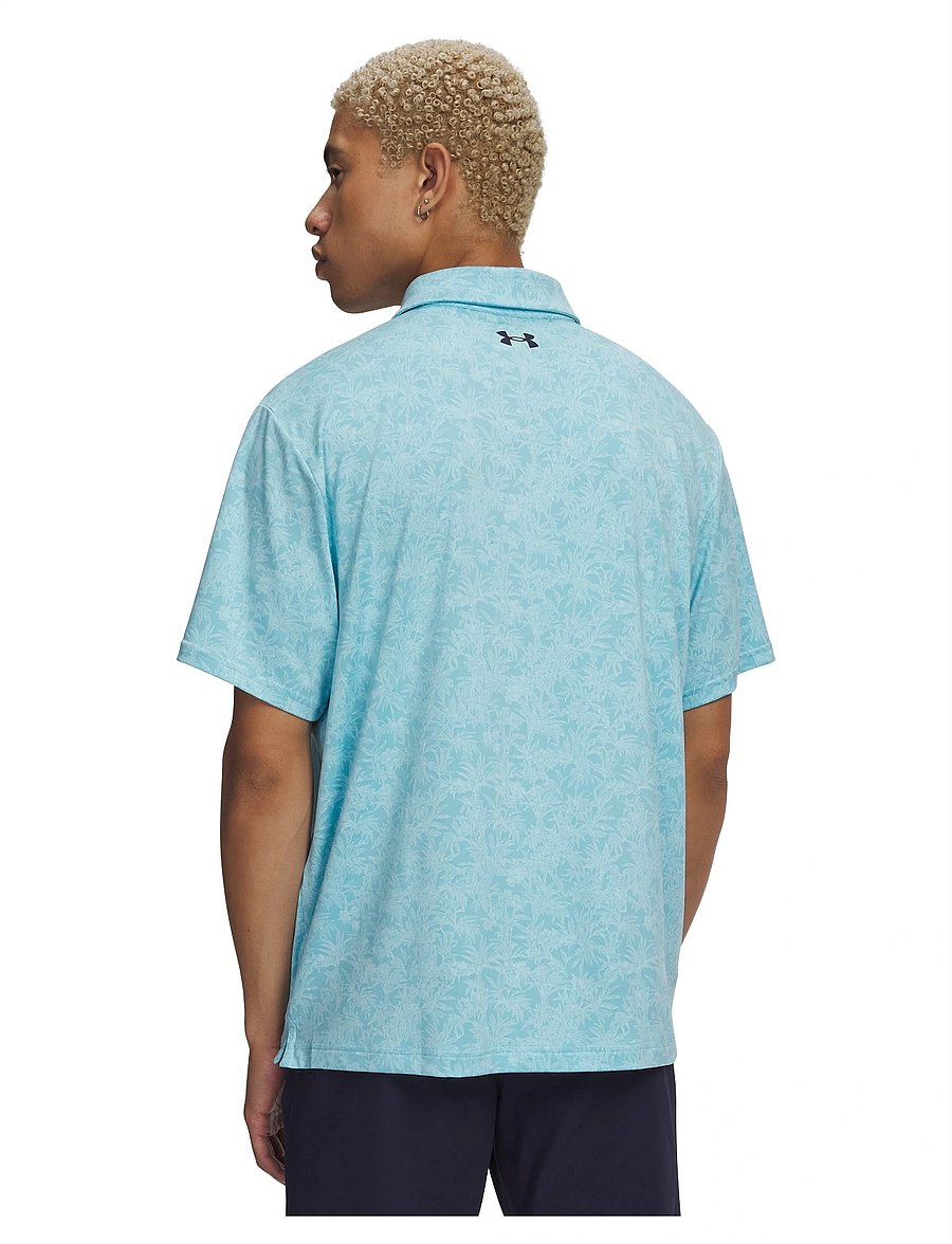Under Armour - UA Playoff 3.0 Printed Polo - polos - blue haze - 3