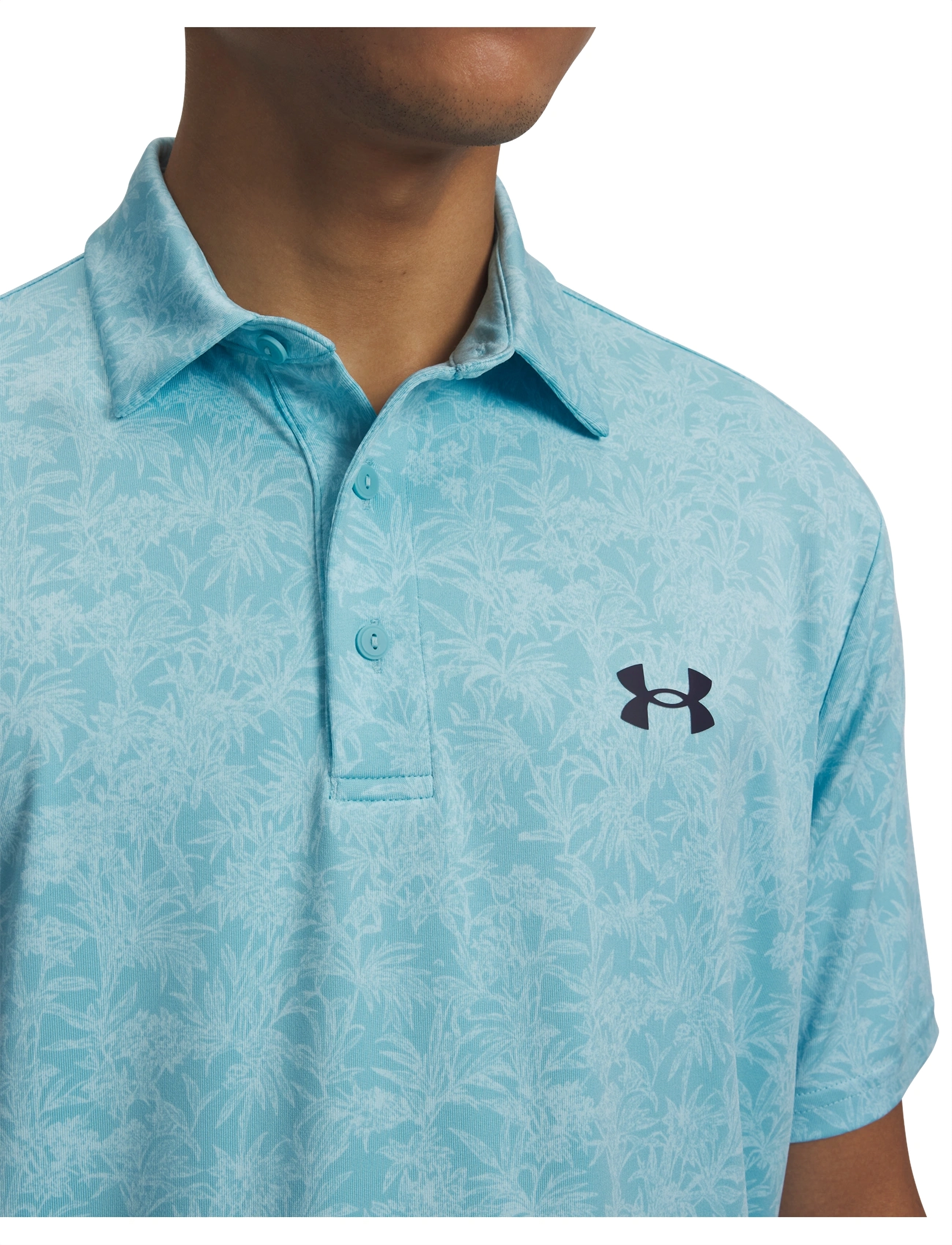 Under Armour - UA Playoff 3.0 Printed Polo - oberteile & t-shirts - blue haze - 4
