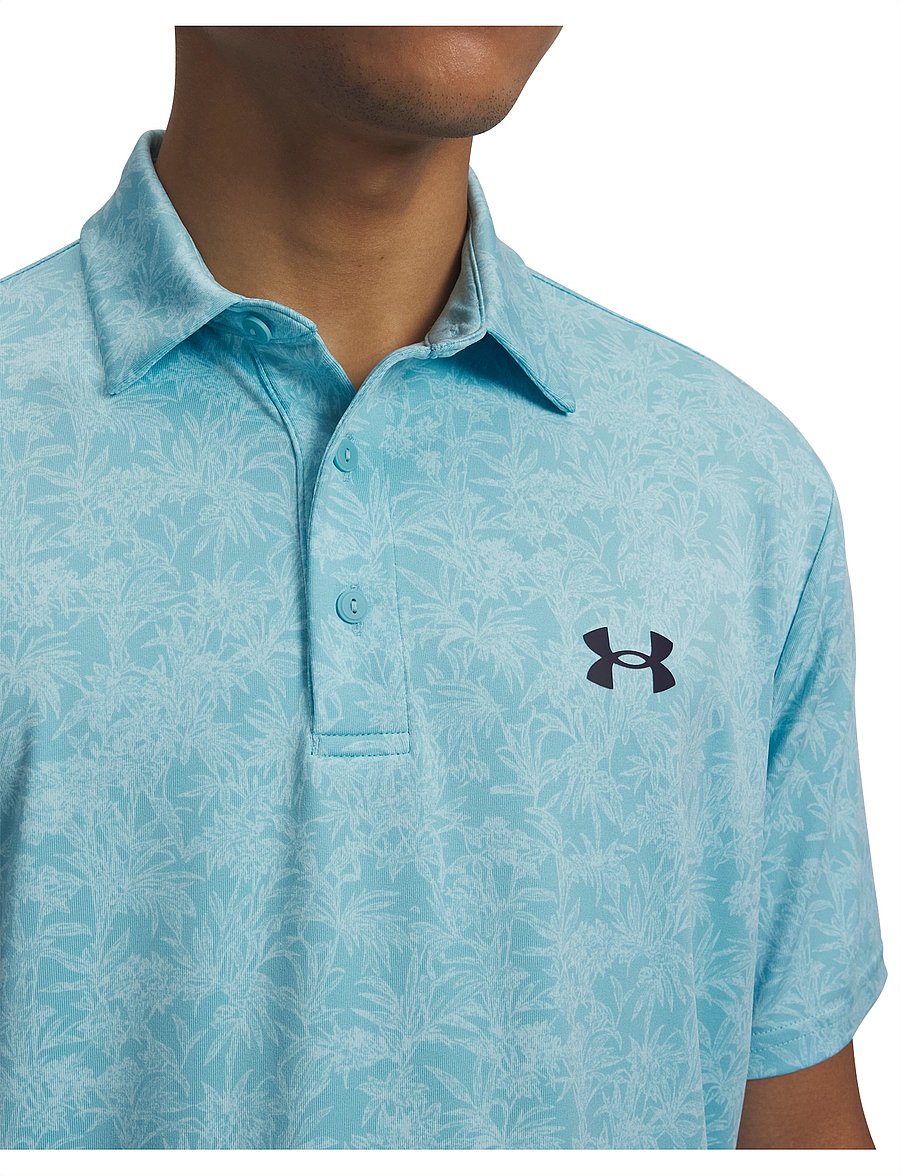 Under Armour - UA Playoff 3.0 Printed Polo - polos - blue haze - 4