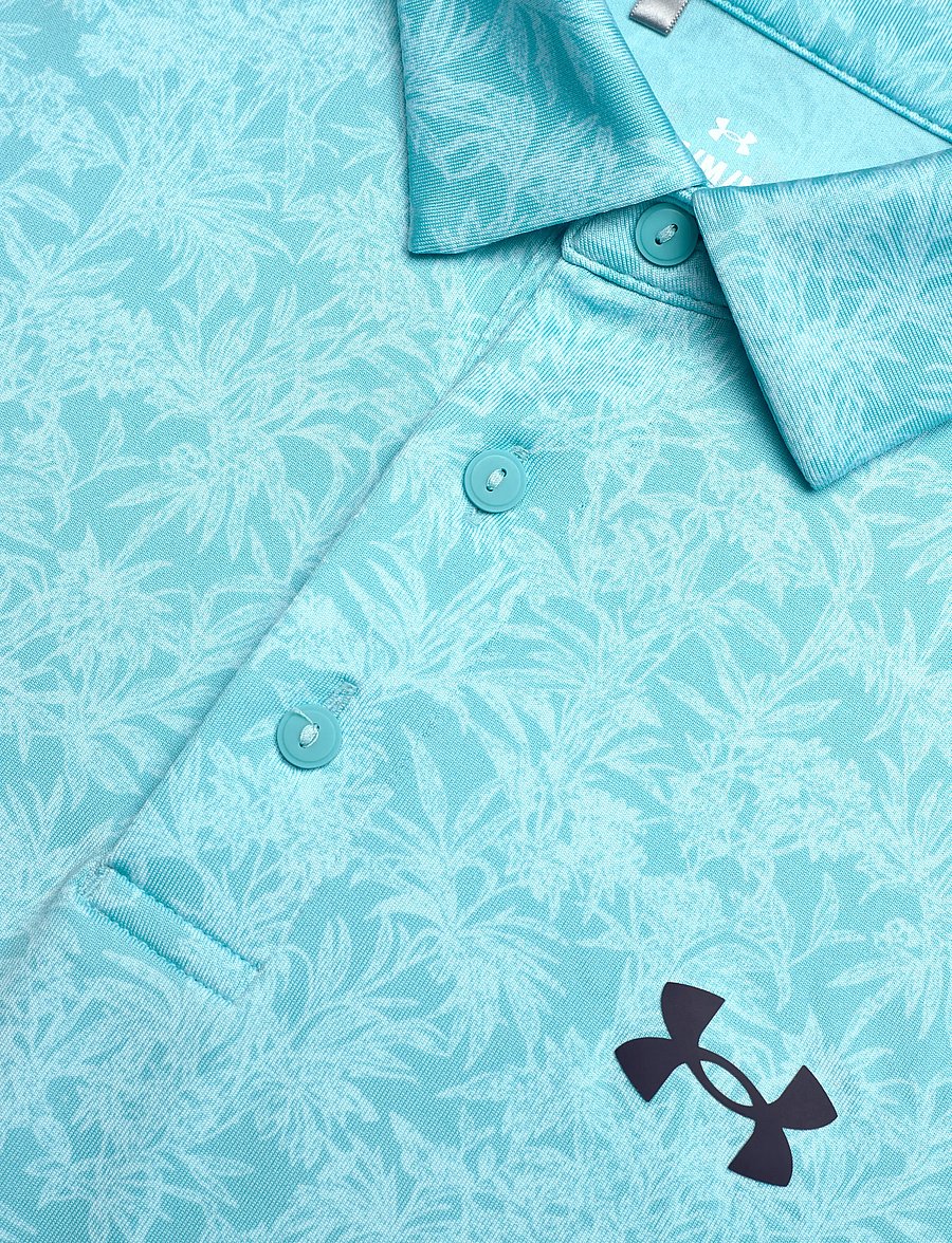 Under Armour - UA Playoff 3.0 Printed Polo - polos - blue haze - 5