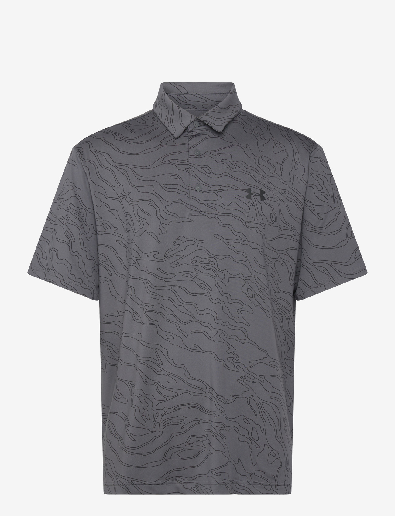 Under Armour - UA Playoff 3.0 Printed Polo - toppar & t-shirts - castlerock - 1