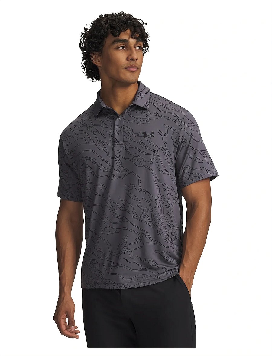 Under Armour - UA Playoff 3.0 Printed Polo - polos - castlerock - 0