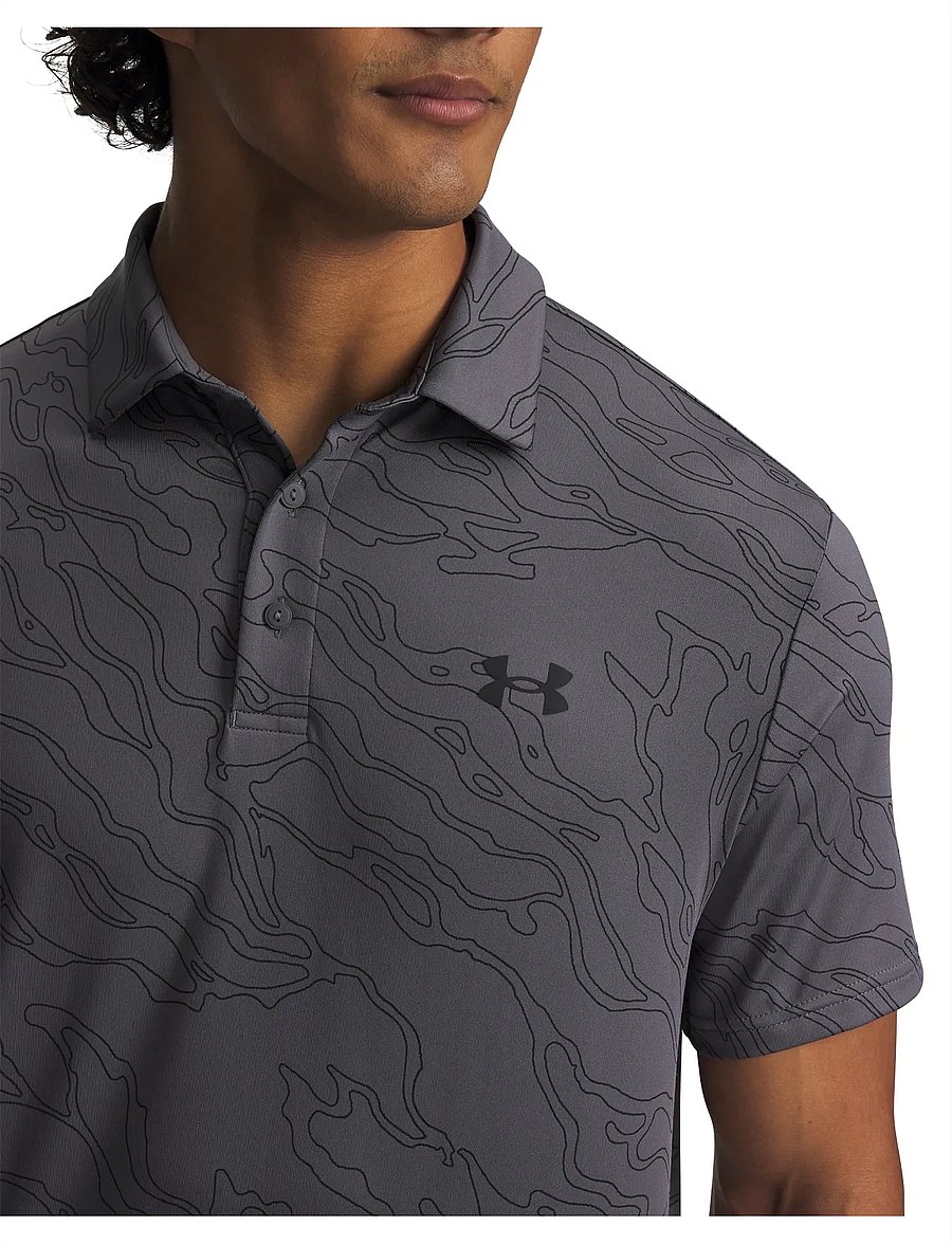 Under Armour - UA Playoff 3.0 Printed Polo - polos - castlerock - 4
