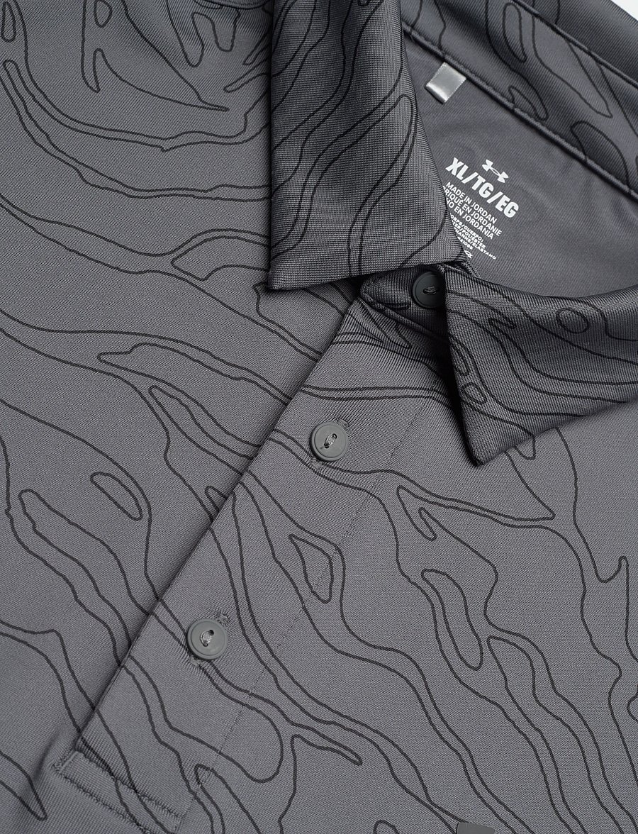 Under Armour - UA Playoff 3.0 Printed Polo - polos - castlerock - 5