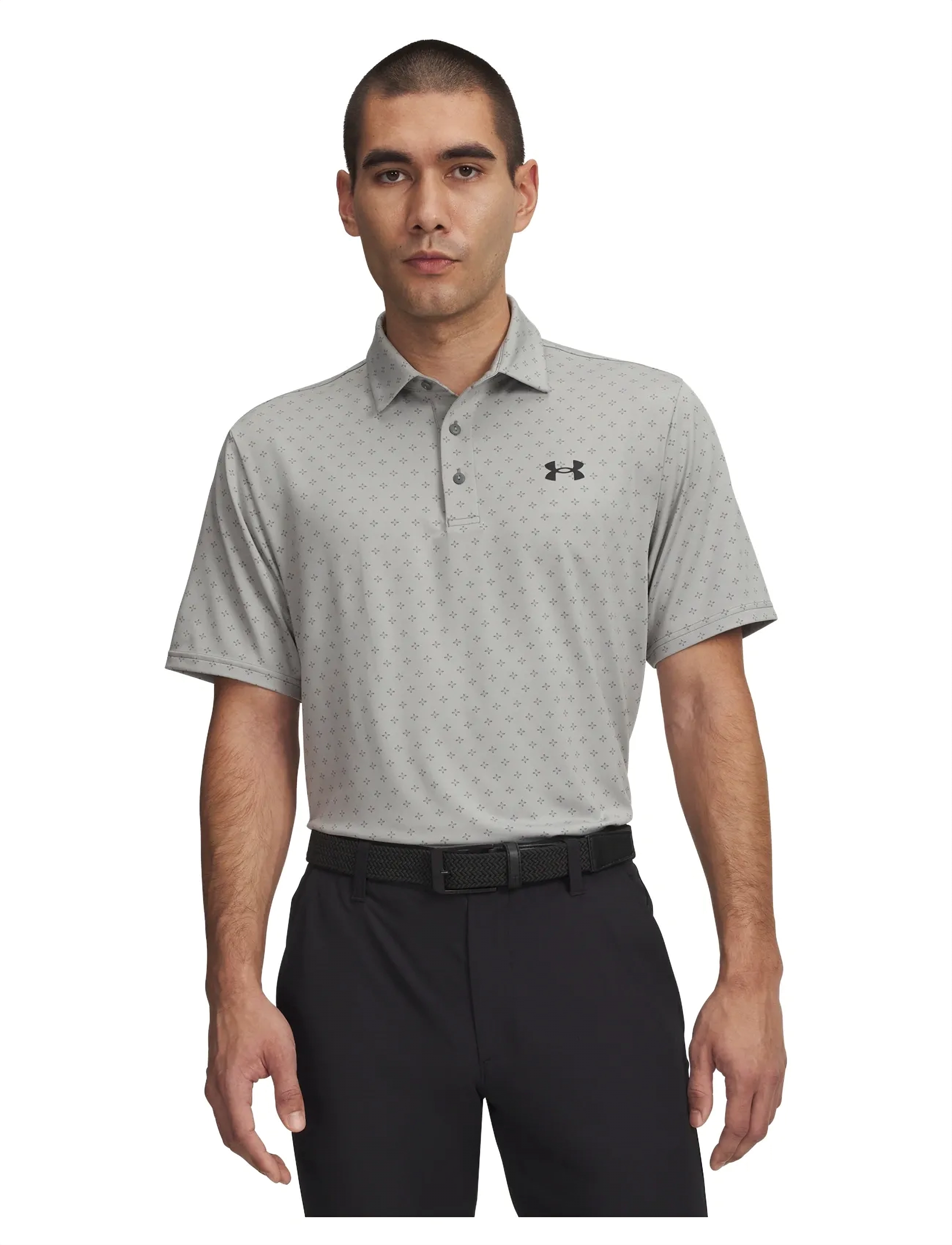 Under Armour Ua Playoff 3.0 Printed Polo, S, Sport Polos, Grau - Short-sleeved Männerswear