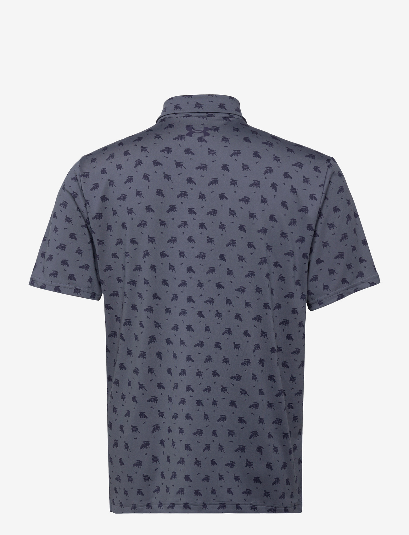 Under Armour - UA Playoff 3.0 Printed Polo - toppar & t-shirts - downpour gray - 2