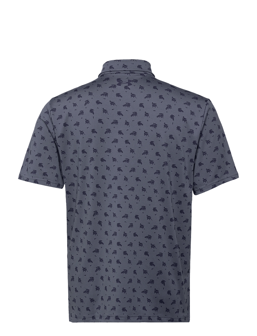 Under Armour - UA Playoff 3.0 Printed Polo - polos - downpour gray - 2