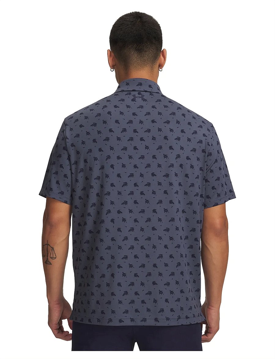 Under Armour - UA Playoff 3.0 Printed Polo - polos - downpour gray - 3