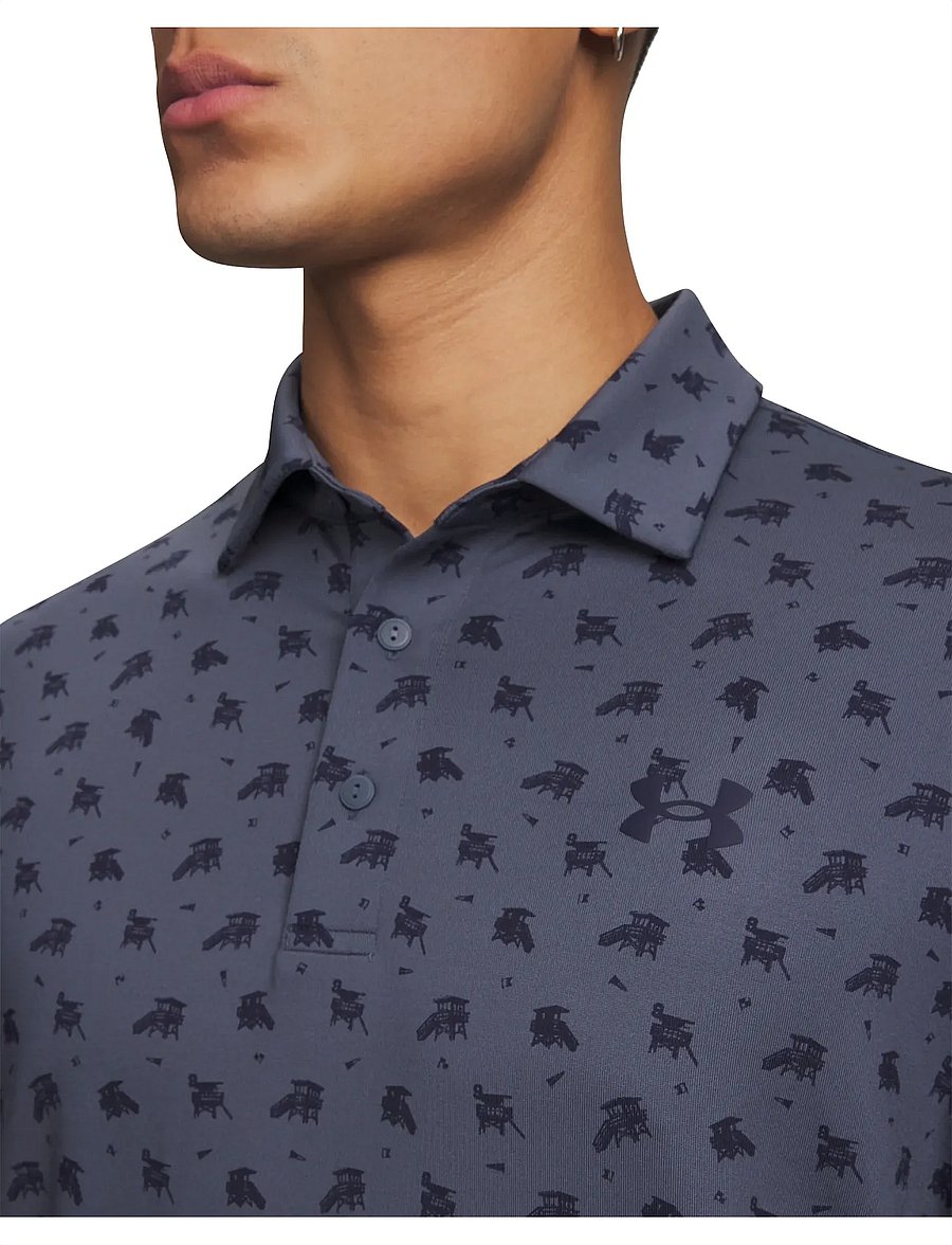 Under Armour - UA Playoff 3.0 Printed Polo - polos - downpour gray - 4