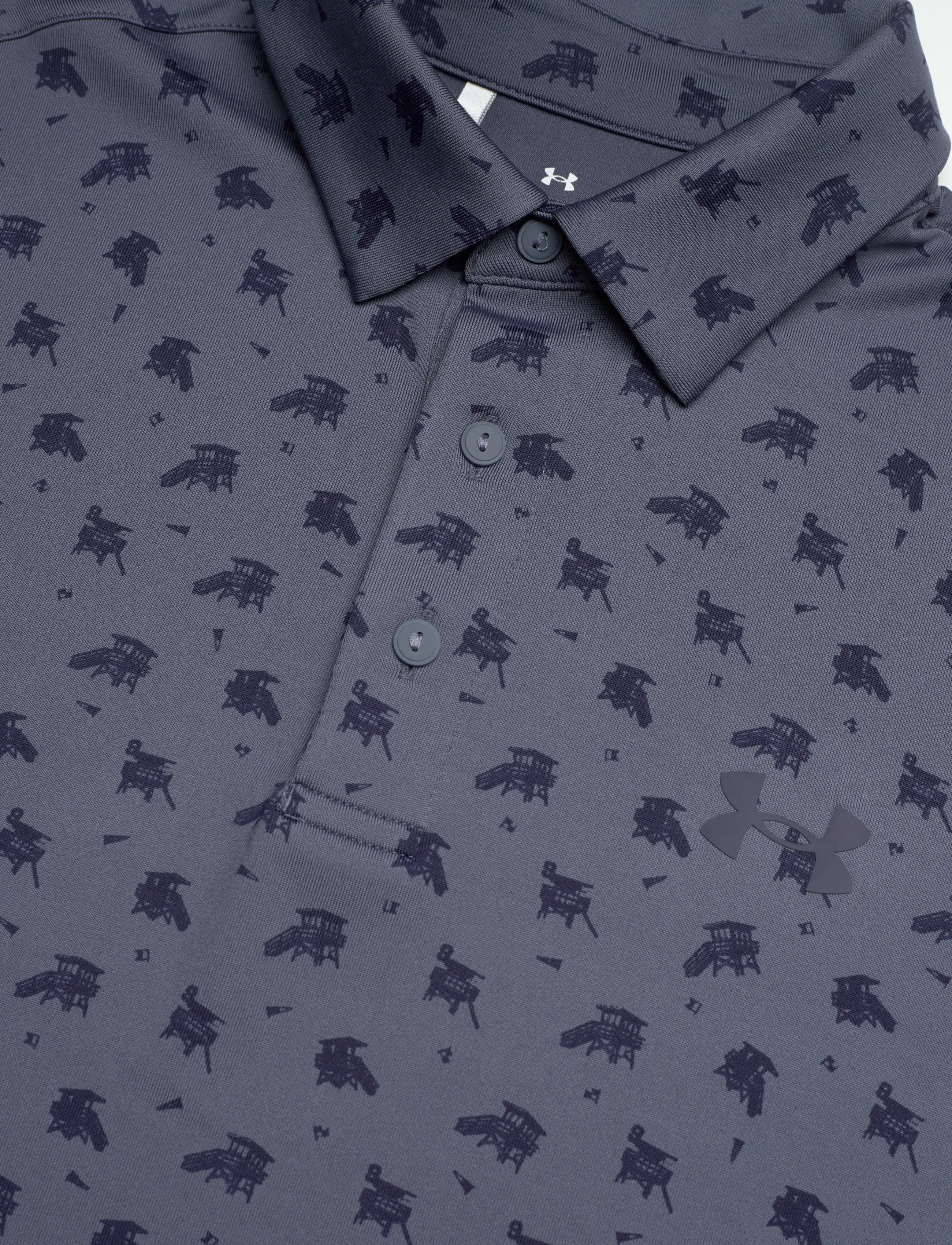 Under Armour - UA Playoff 3.0 Printed Polo - polos - downpour gray - 5