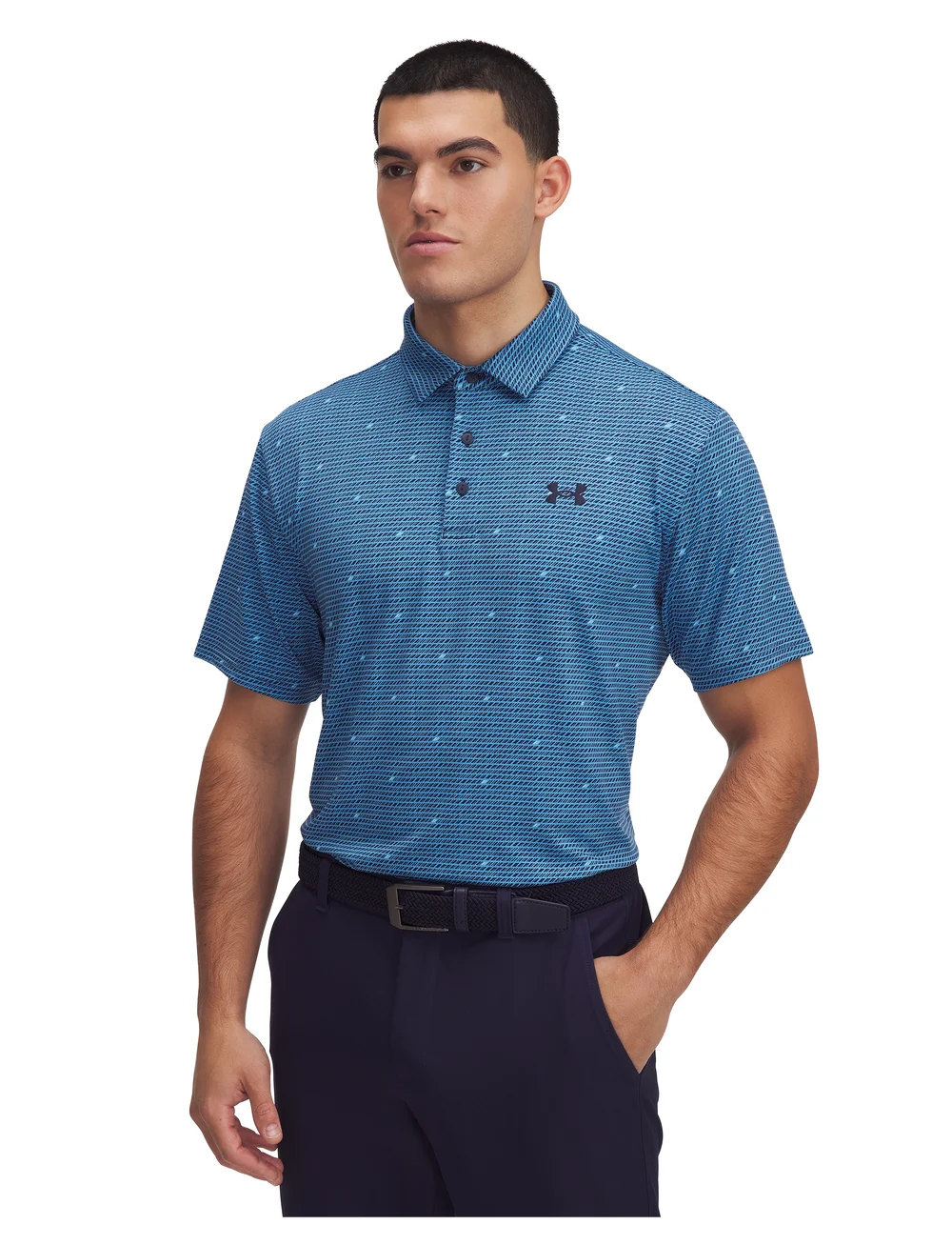 Under Armour - UA Playoff 3.0 Printed Polo - oberteile & t-shirts - ether blue - 0