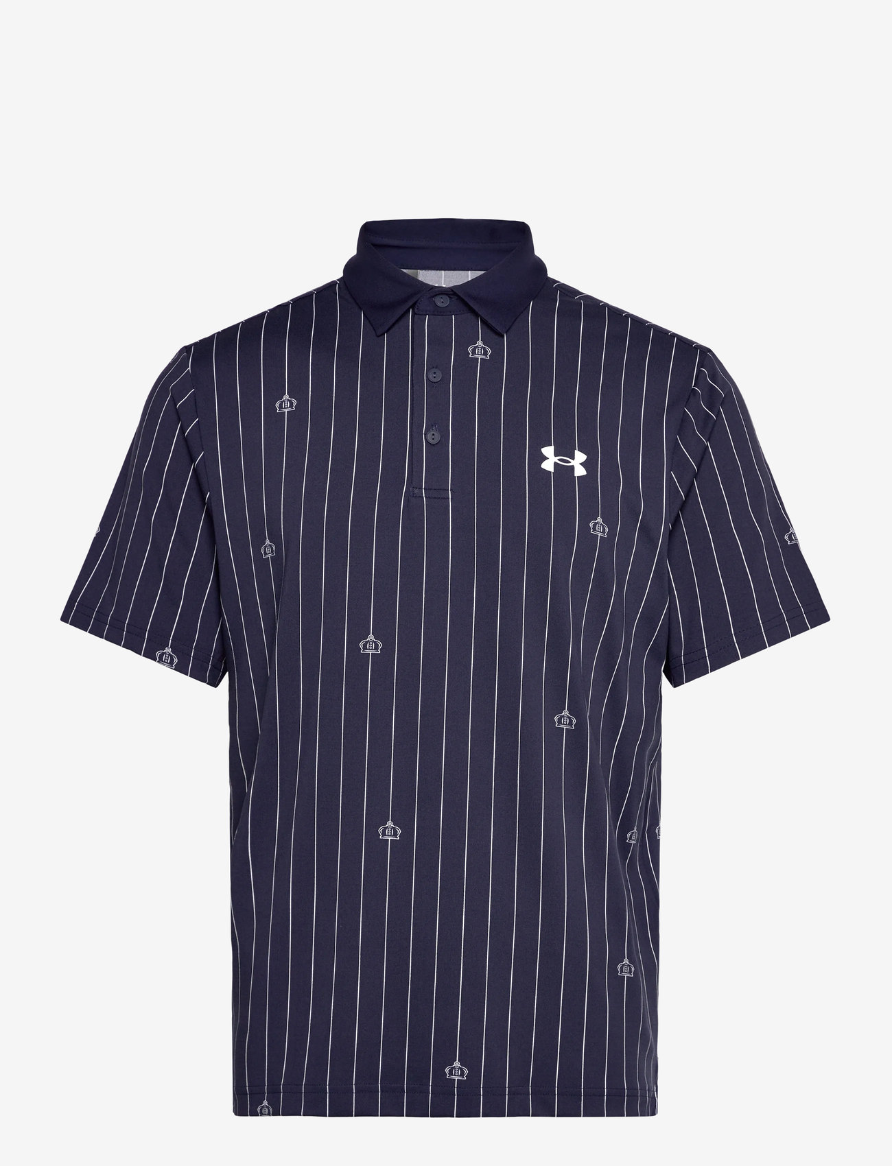 Under Armour - UA Playoff 3.0 Printed Polo - oberteile & t-shirts - midnight navy - 1