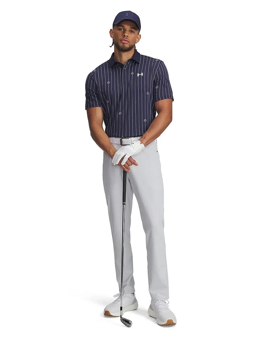 Under Armour - UA Playoff 3.0 Printed Polo - toppe & t-shirts - midnight navy - 4