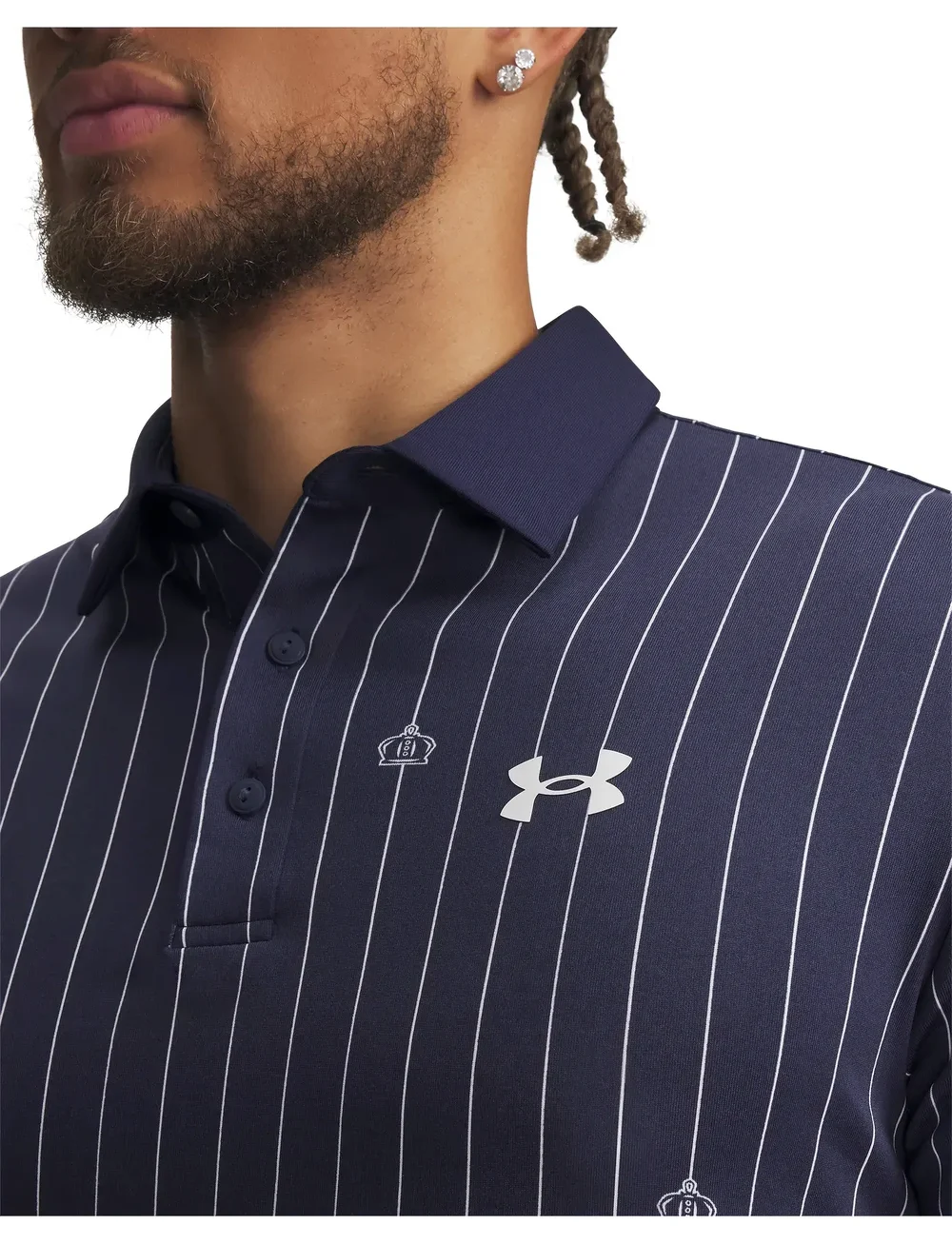 Under Armour - UA Playoff 3.0 Printed Polo - oberteile & t-shirts - midnight navy - 5