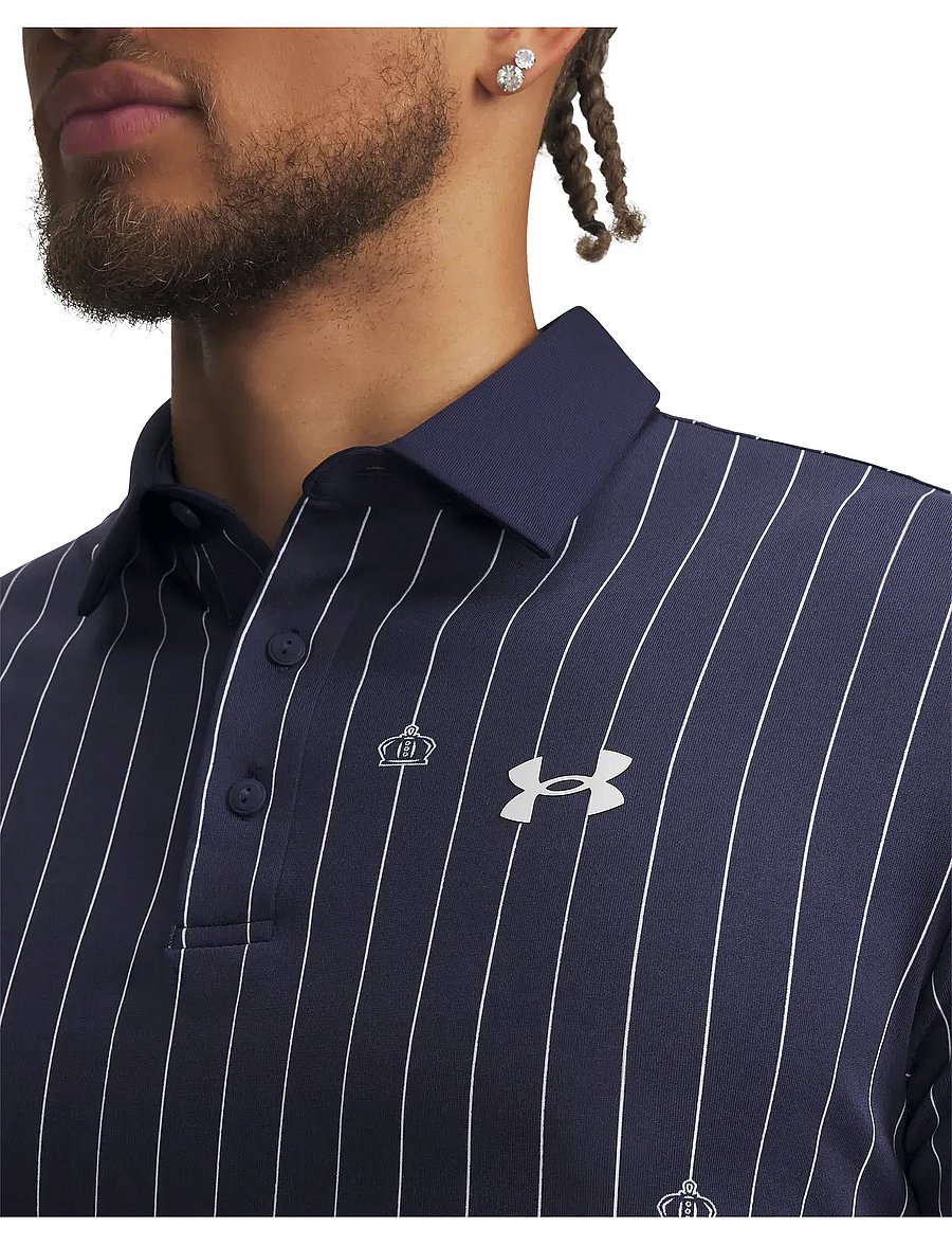 Under Armour - UA Playoff 3.0 Printed Polo - toppe & t-shirts - midnight navy - 5