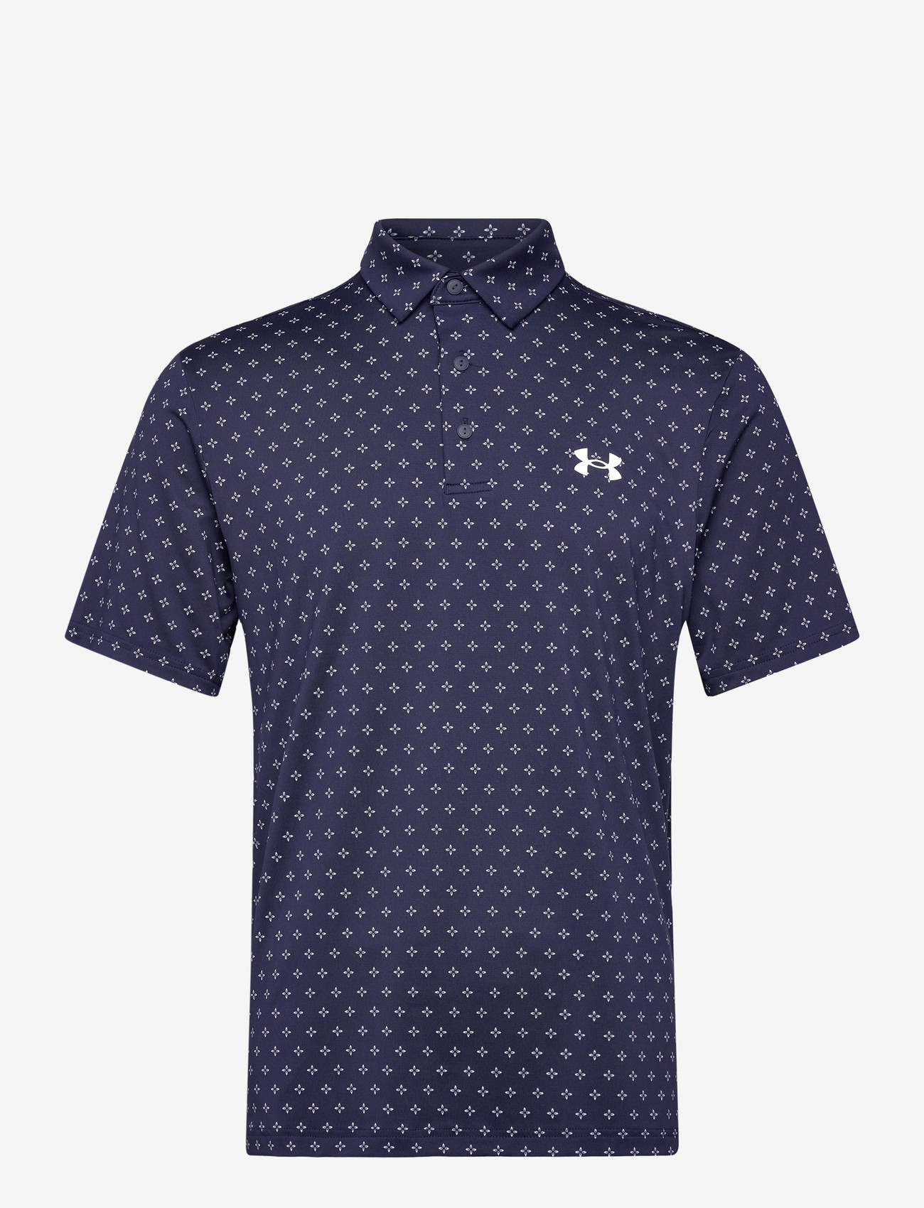 Under Armour - UA Playoff 3.0 Printed Polo - oberteile & t-shirts - midnight navy - 1