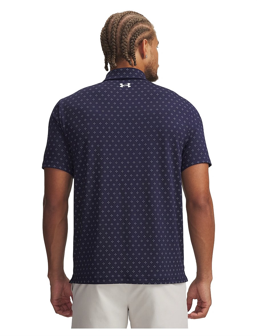 Under Armour - UA Playoff 3.0 Printed Polo - polos - midnight navy - 3