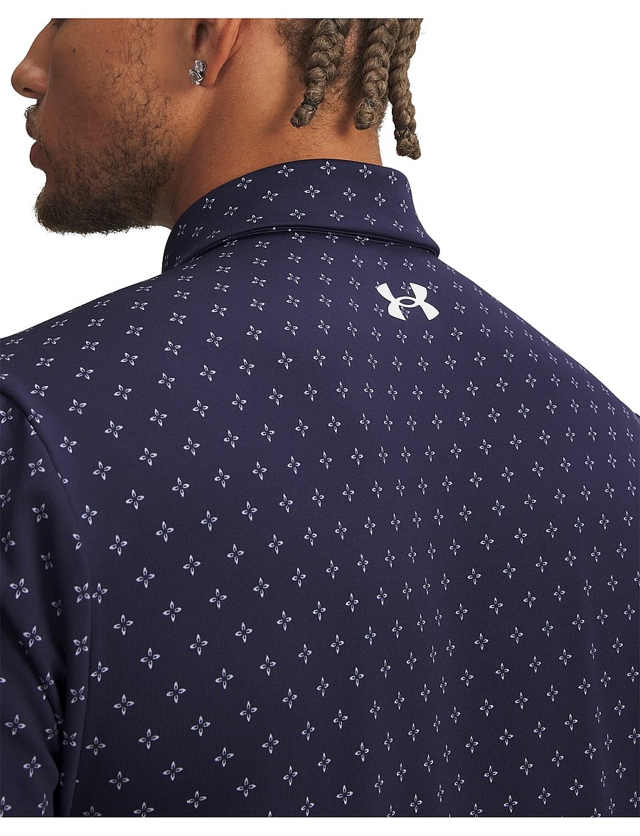 Under Armour - UA Playoff 3.0 Printed Polo - polos - midnight navy - 4