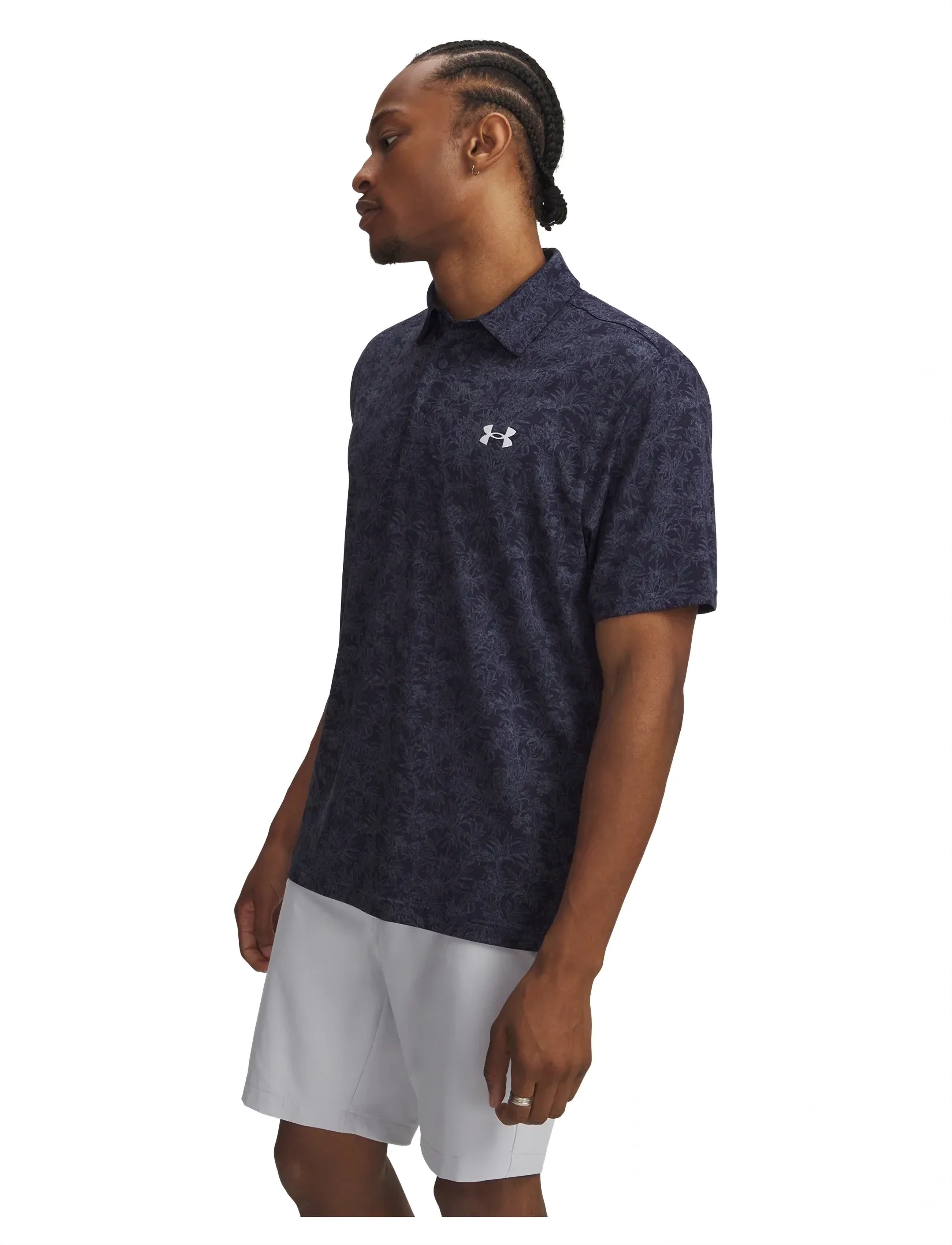 Under Armour Ua Playoff 3.0 Printed Polo, XS, Sport Polos, Marineblau - Short-sleeved Männerswear