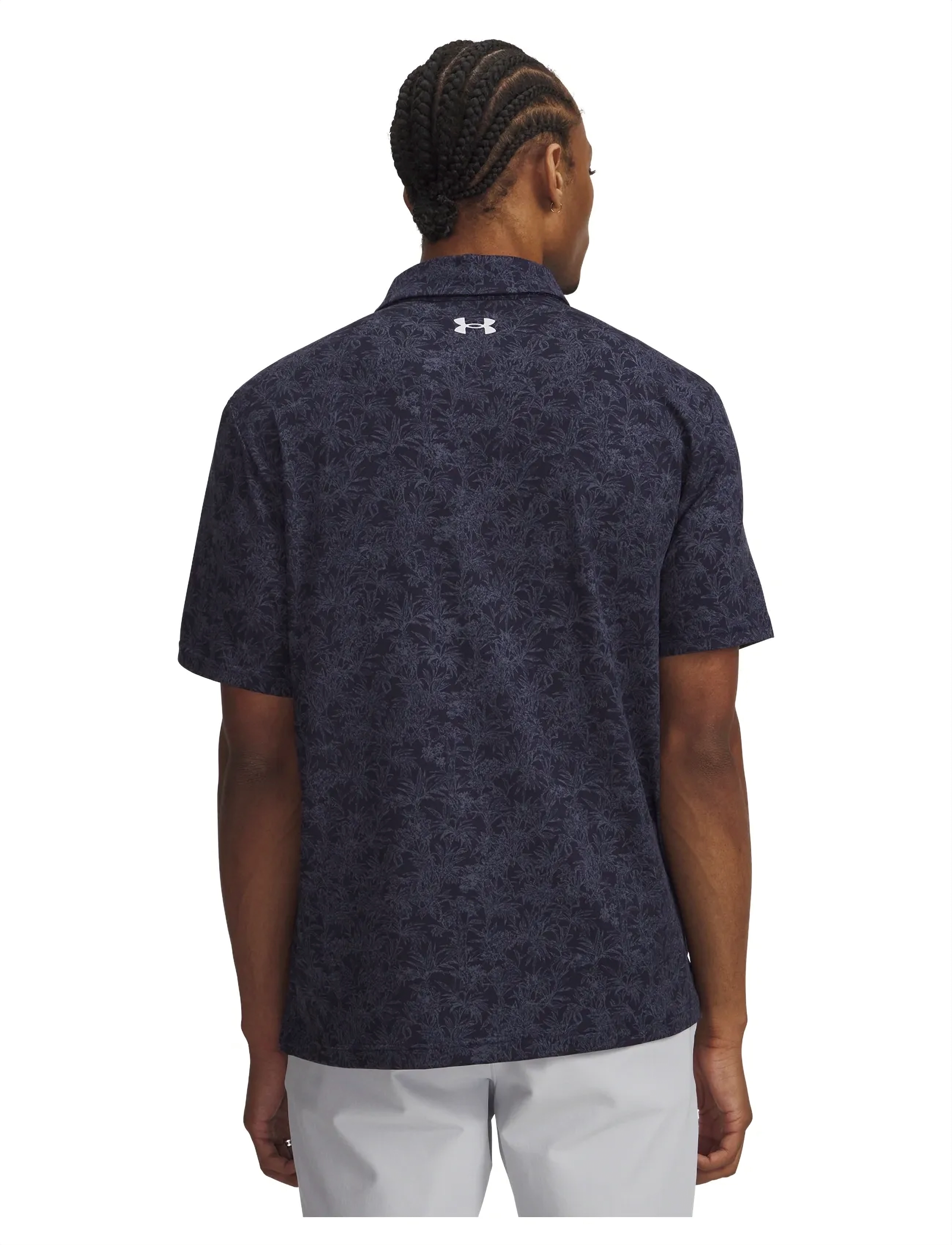 Under Armour - UA Playoff 3.0 Printed Polo - oberteile & t-shirts - midnight navy - 4