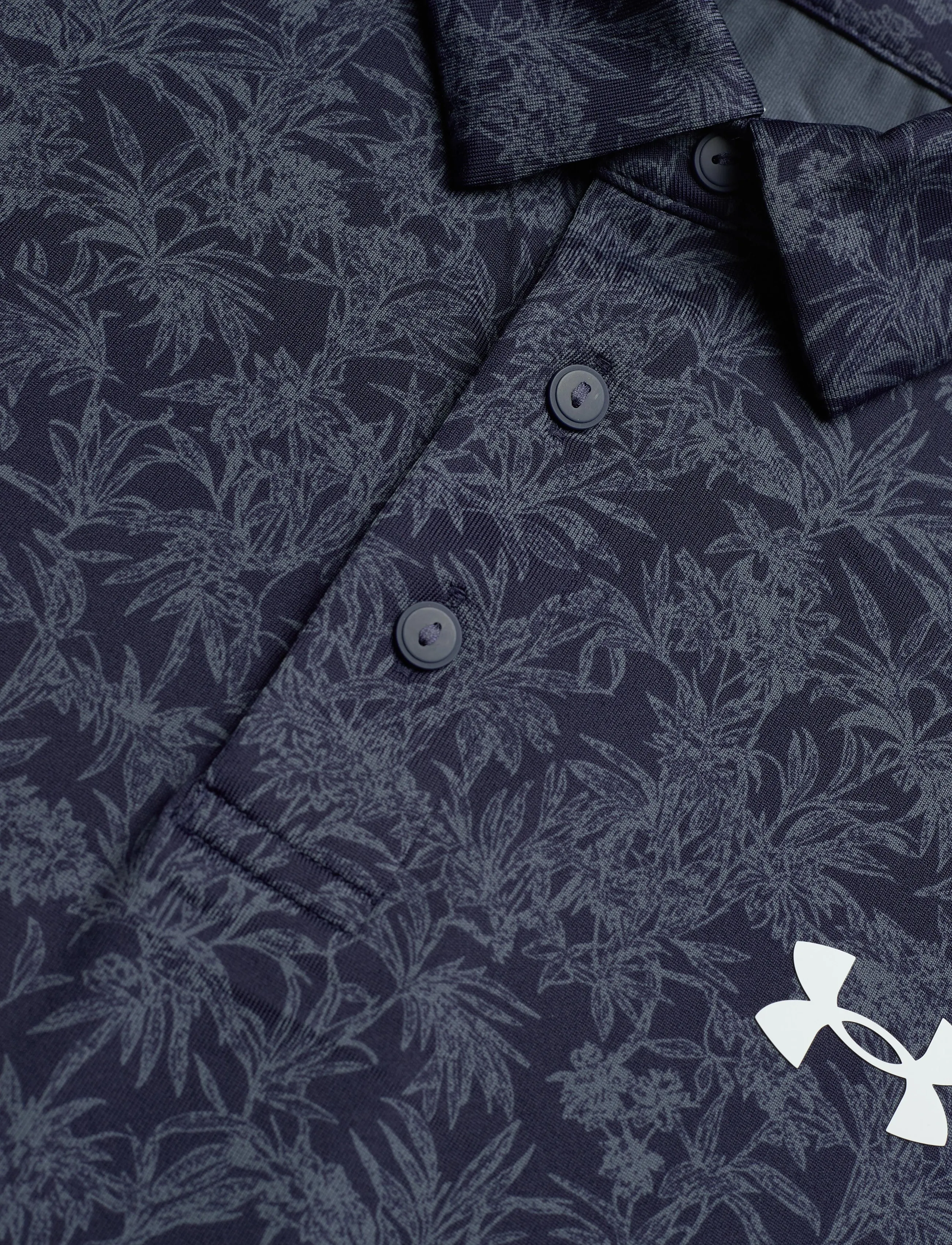 Under Armour - UA Playoff 3.0 Printed Polo - oberteile & t-shirts - midnight navy - 3
