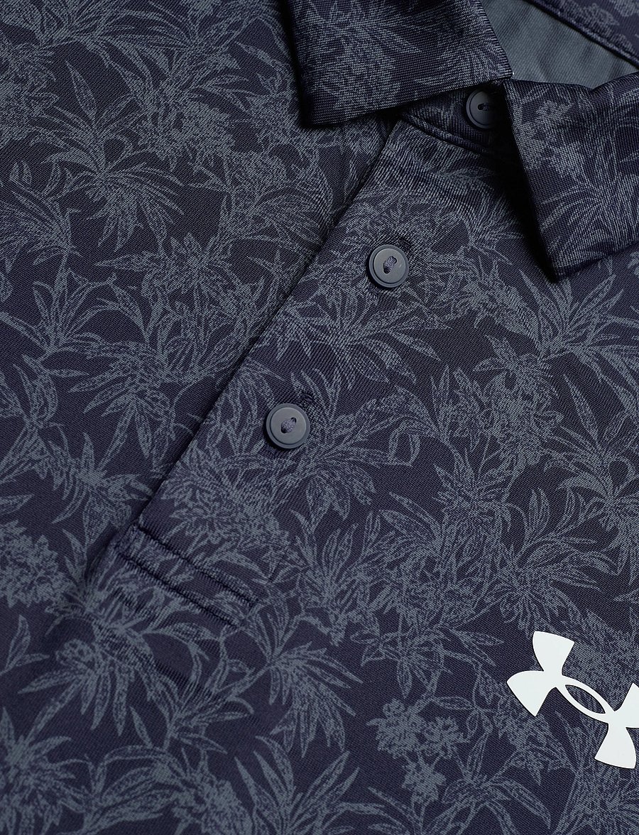 Under Armour - UA Playoff 3.0 Printed Polo - oberteile & t-shirts - midnight navy - 3