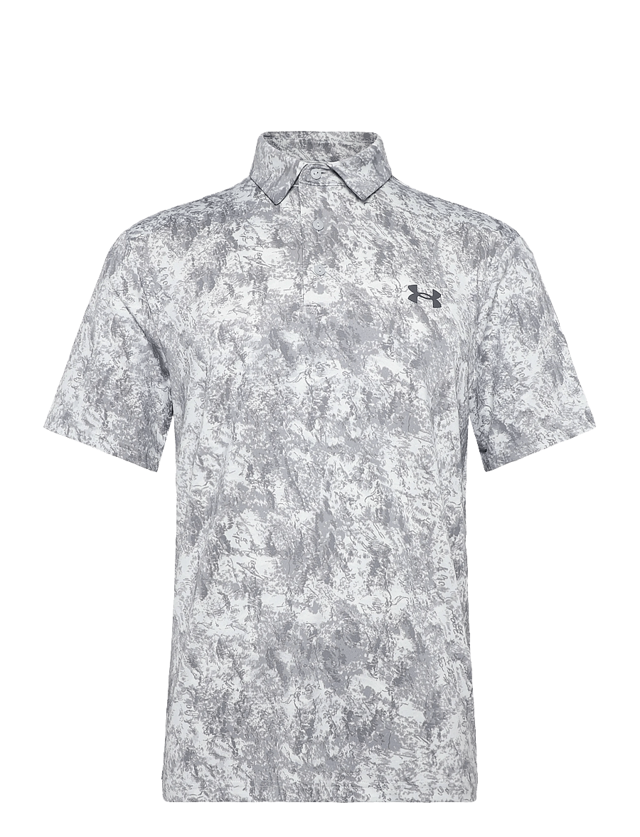Under Armour - UA Playoff 3.0 Printed Polo - polos - mod gray - 1