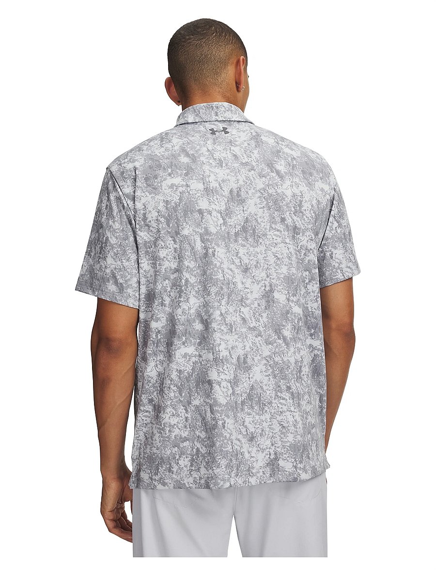 Under Armour - UA Playoff 3.0 Printed Polo - polos - mod gray - 3