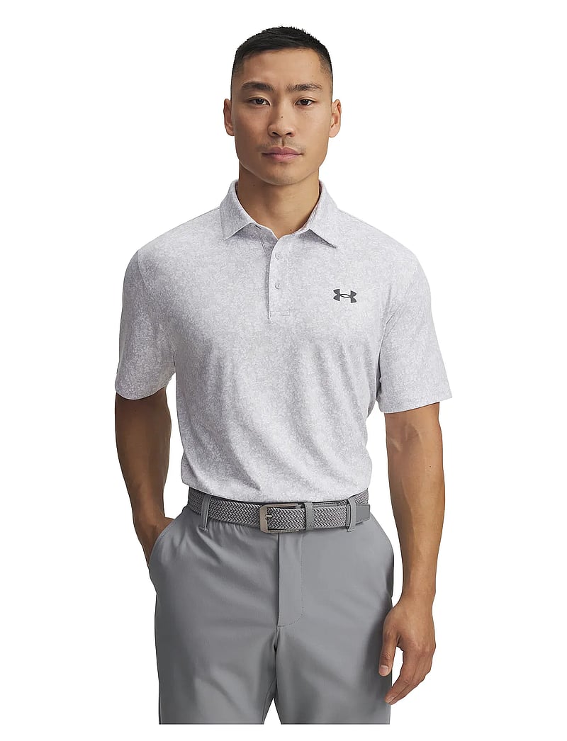 Under Armour - UA Playoff 3.0 Printed Polo - oberteile & t-shirts - white - 0