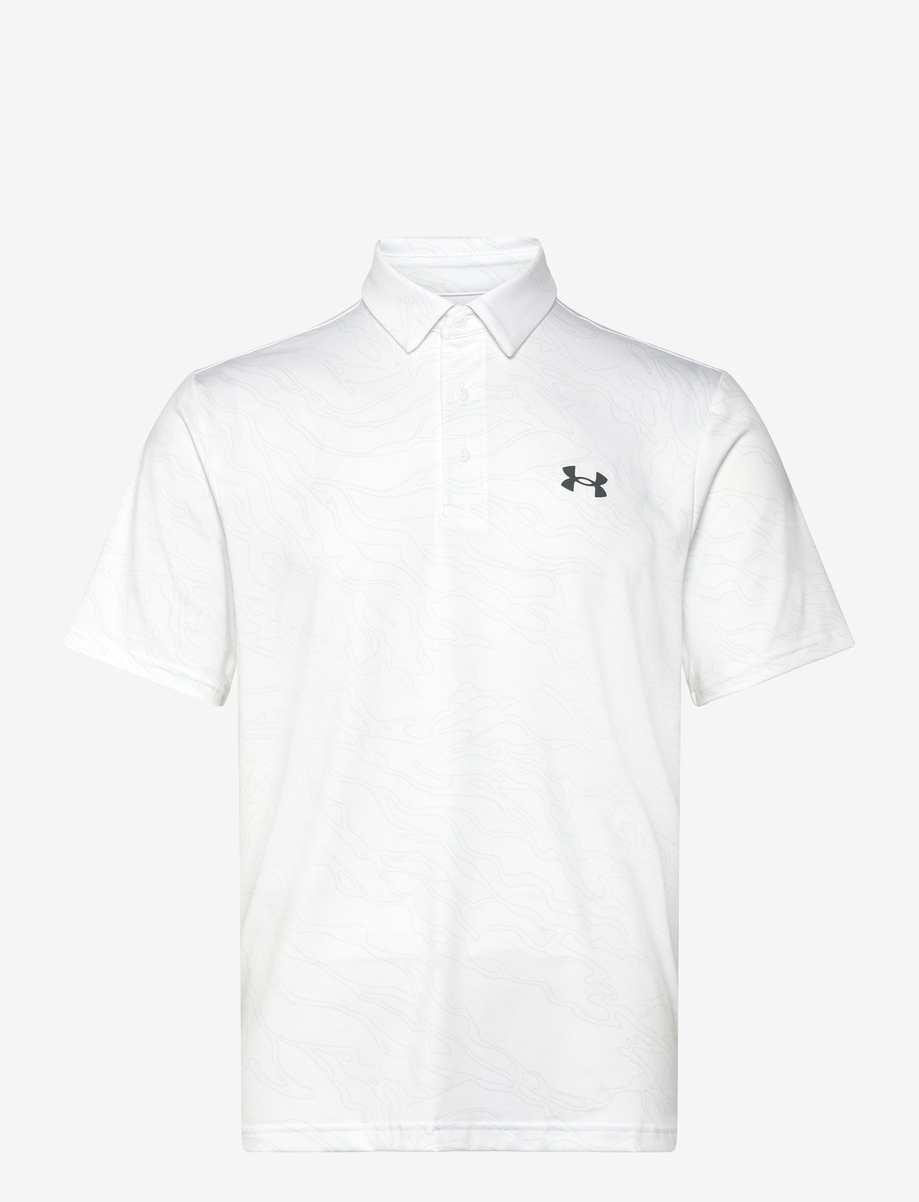 Under Armour - UA Playoff 3.0 Printed Polo - oberteile & t-shirts - white - 1