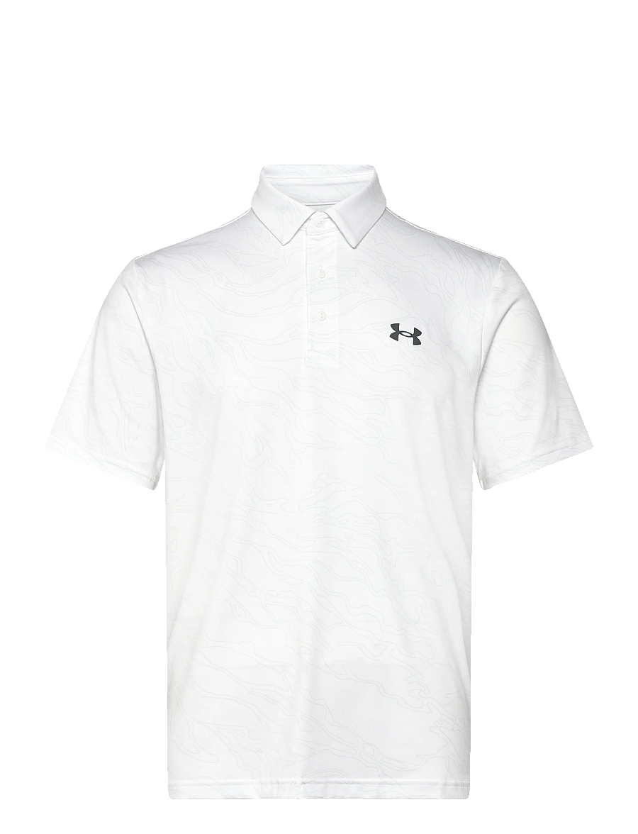 Under Armour - UA Playoff 3.0 Printed Polo - oberteile & t-shirts - white - 1