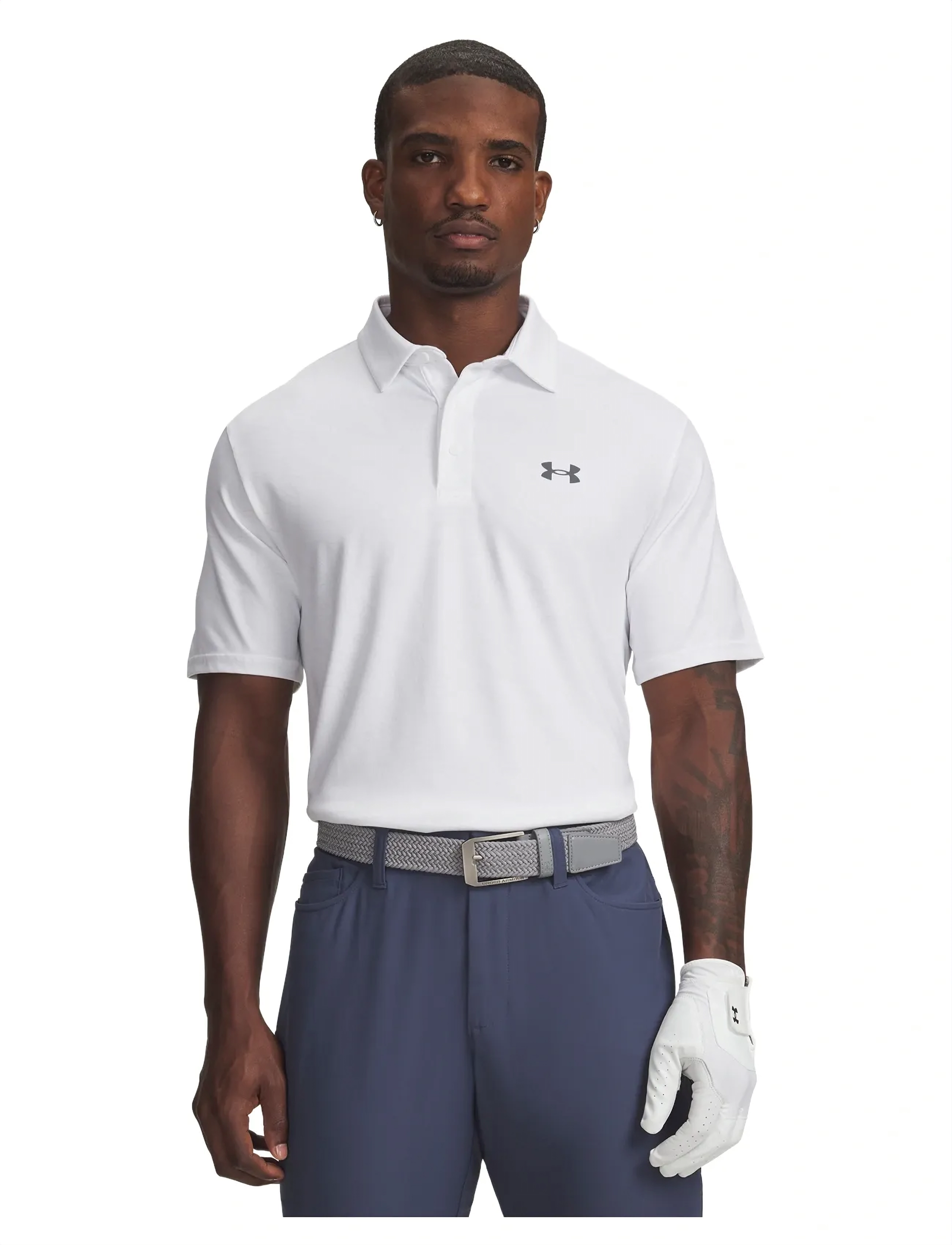 Under Armour Ua Playoff 3.0 Printed Polo, M, Sport Polos, Weiß - Short-sleeved Männerswear